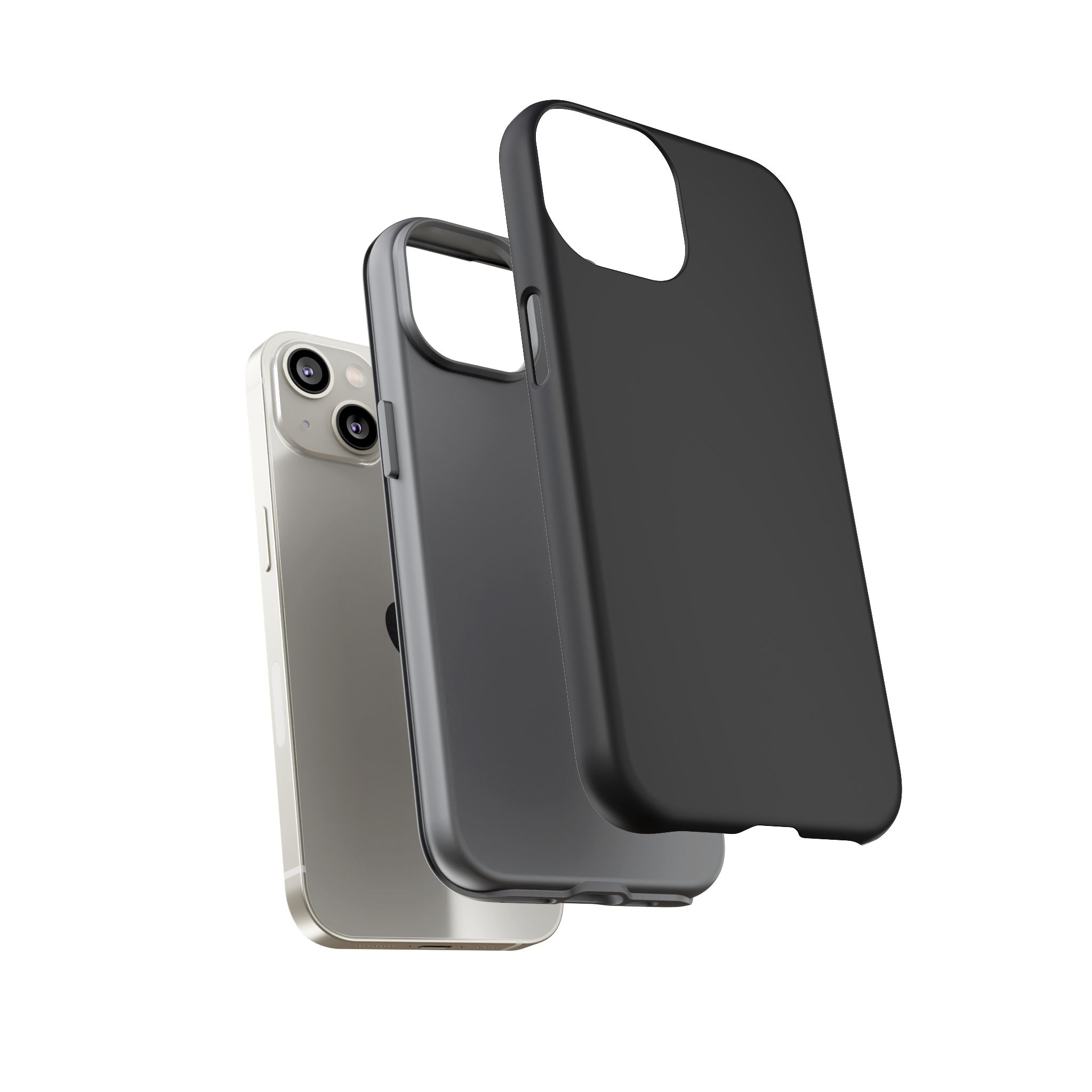 Tough iPhone Case (Space Black Matte/Glossy) - Shockproof Durable Protective Cover