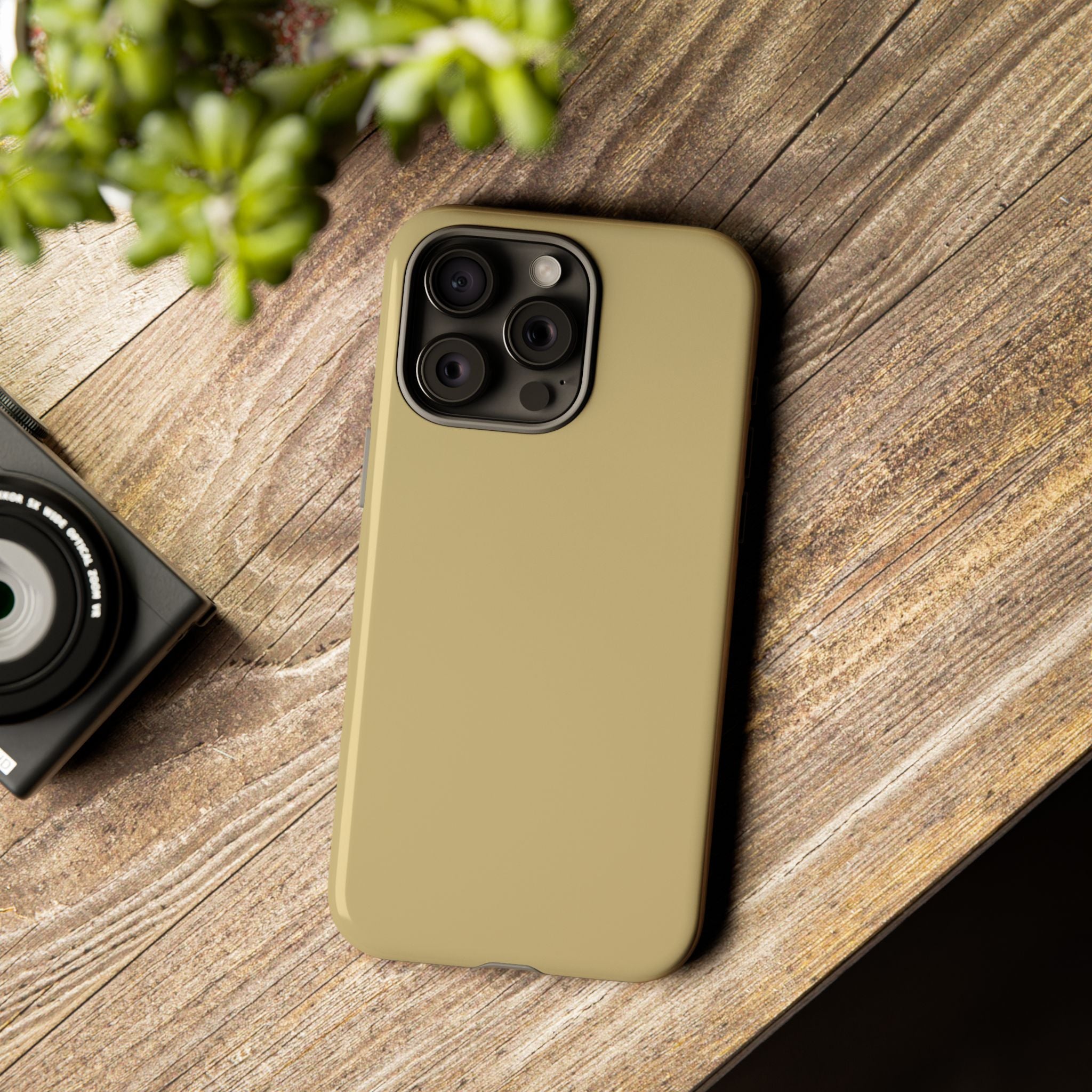 Tough iPhone Case (Gold Matte/Glossy) - Shockproof Durable Protective Cover