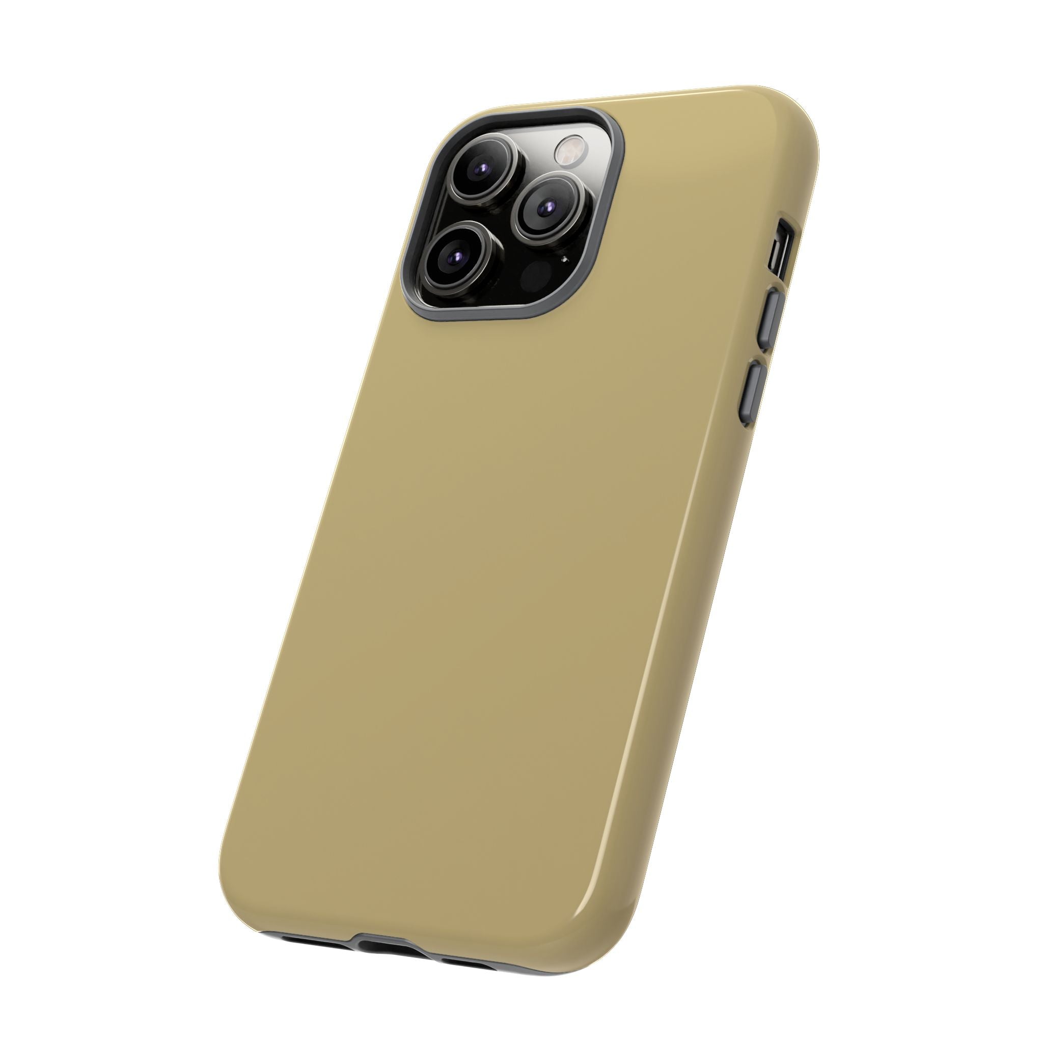Tough iPhone Case (Gold Matte/Glossy) - Shockproof Durable Protective Cover