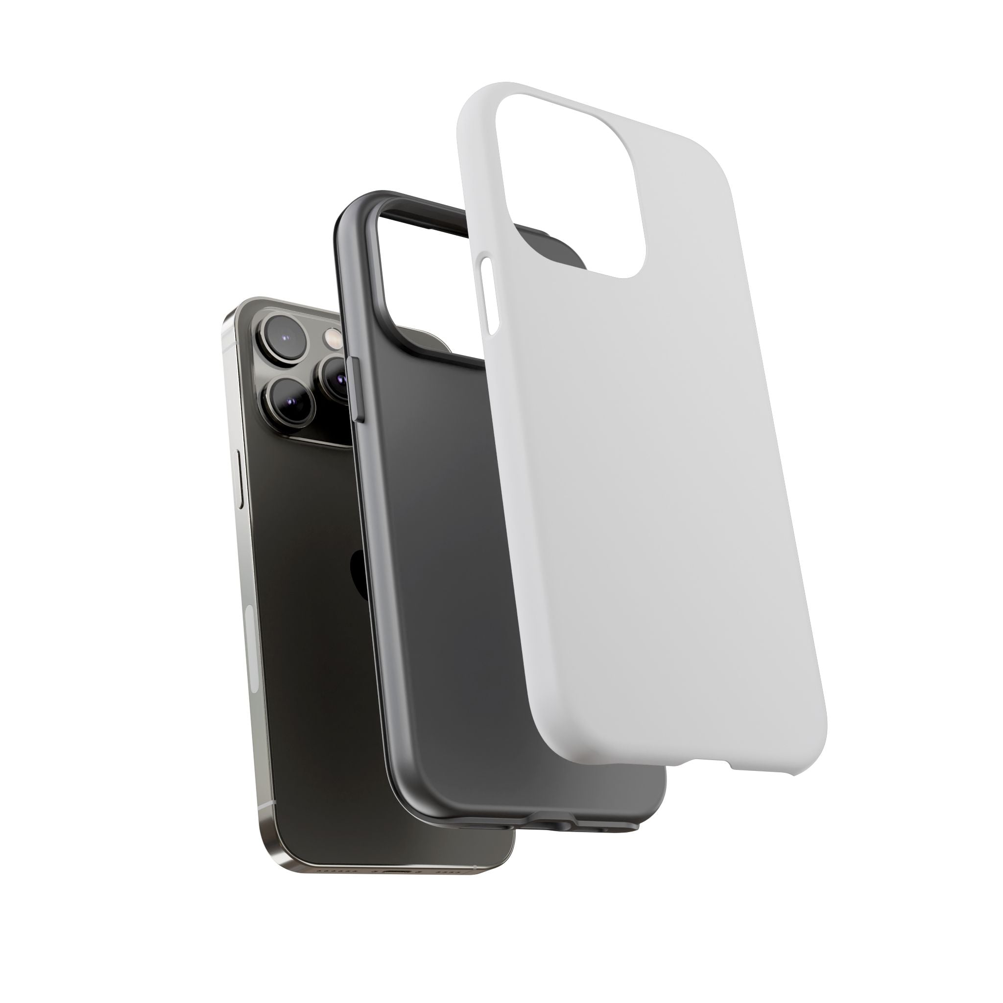 Tough iPhone Case (Silver Matte/Glossy) - Shockproof Durable Protective Cover