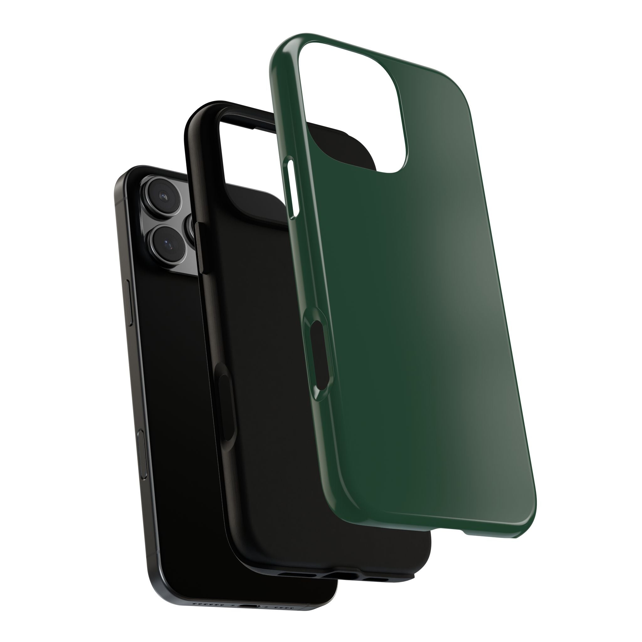 Tough iPhone Case (Green Matte/Glossy) - Shockproof Durable Protective Cover