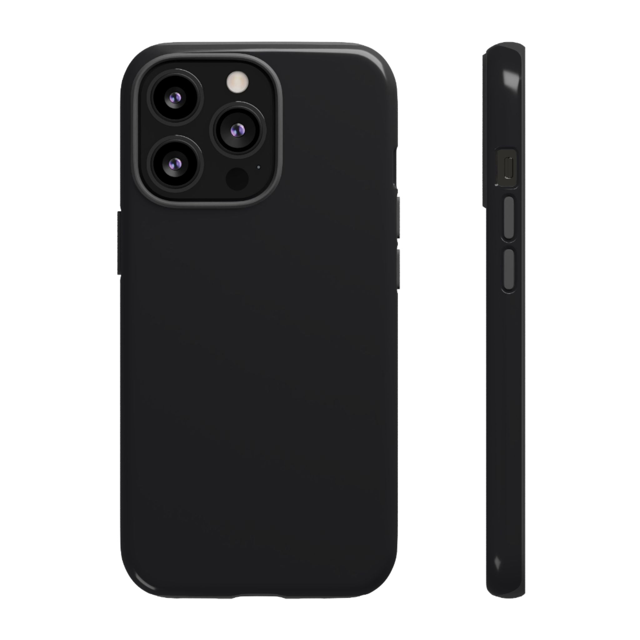 Tough iPhone Case (Space Black Matte/Glossy) - Shockproof Durable Protective Cover