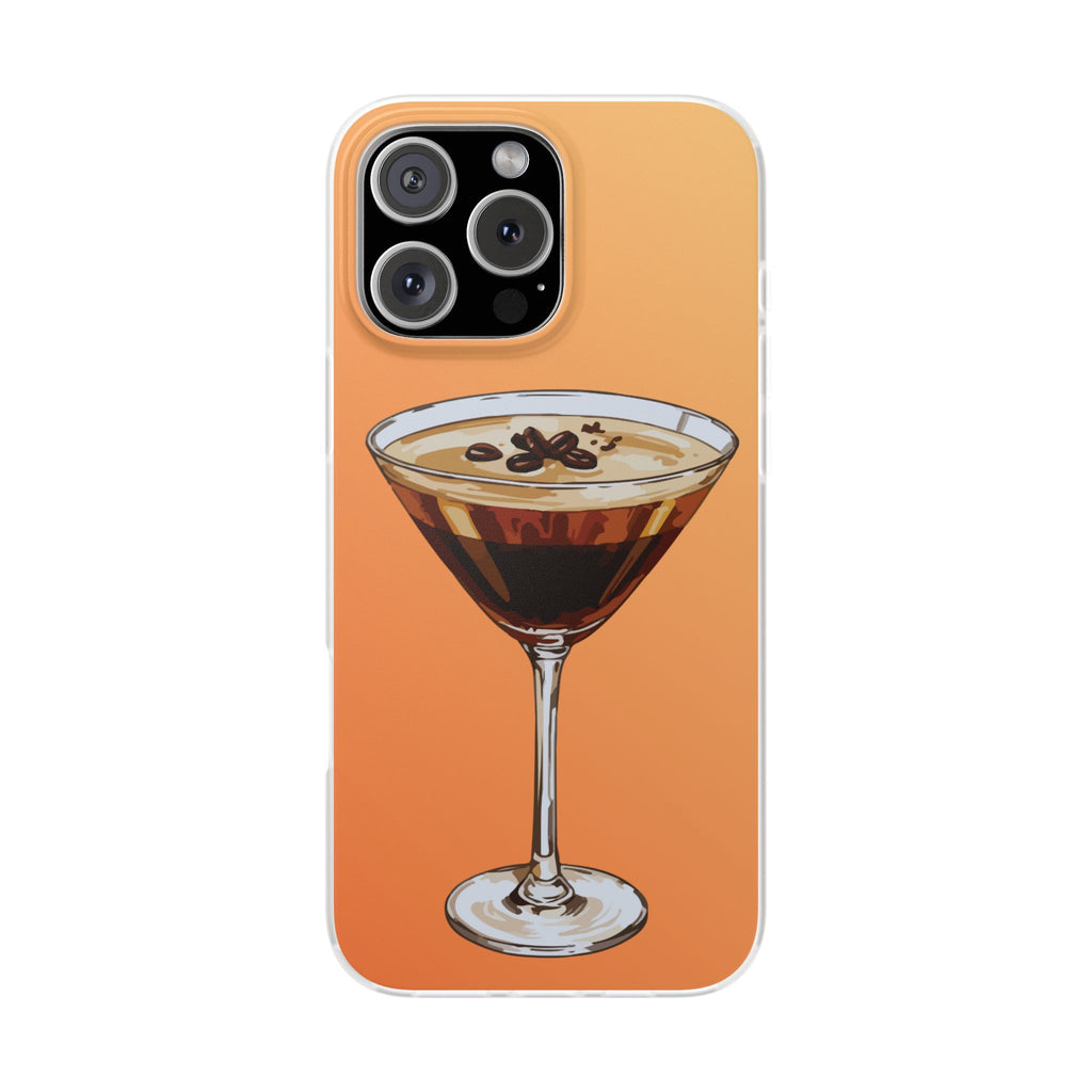 Espresso Martini Phone Case (Orange) - Stylish Cocktail iPhone 17/16/15 & Samsung A24