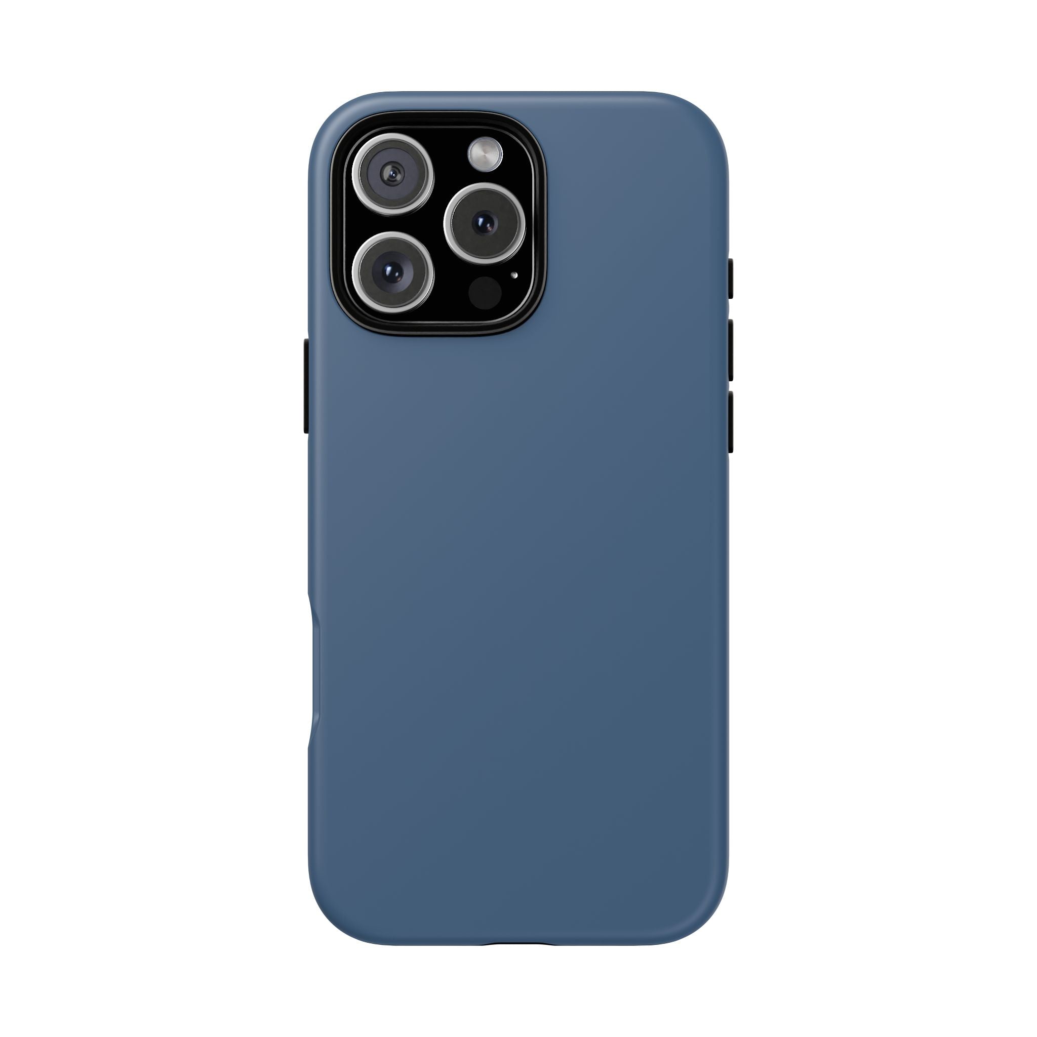Tough iPhone Case (Deep Blue Matte/Glossy) - Shockproof Durable Protective Cover