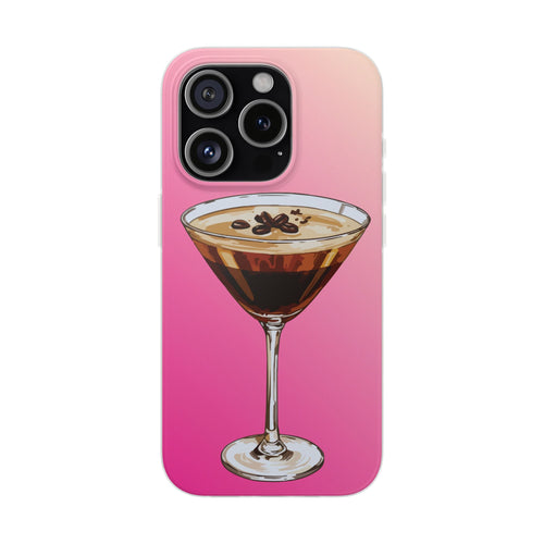 Espresso Martini Phone Case (Pink) - Stylish Cocktail iPhone 17/16/15 & Samsung A24