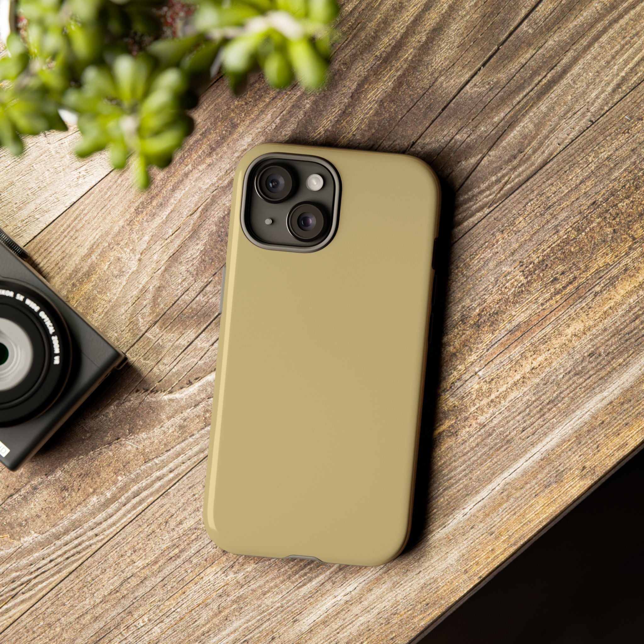 Tough iPhone Case (Gold Matte/Glossy) - Shockproof Durable Protective Cover