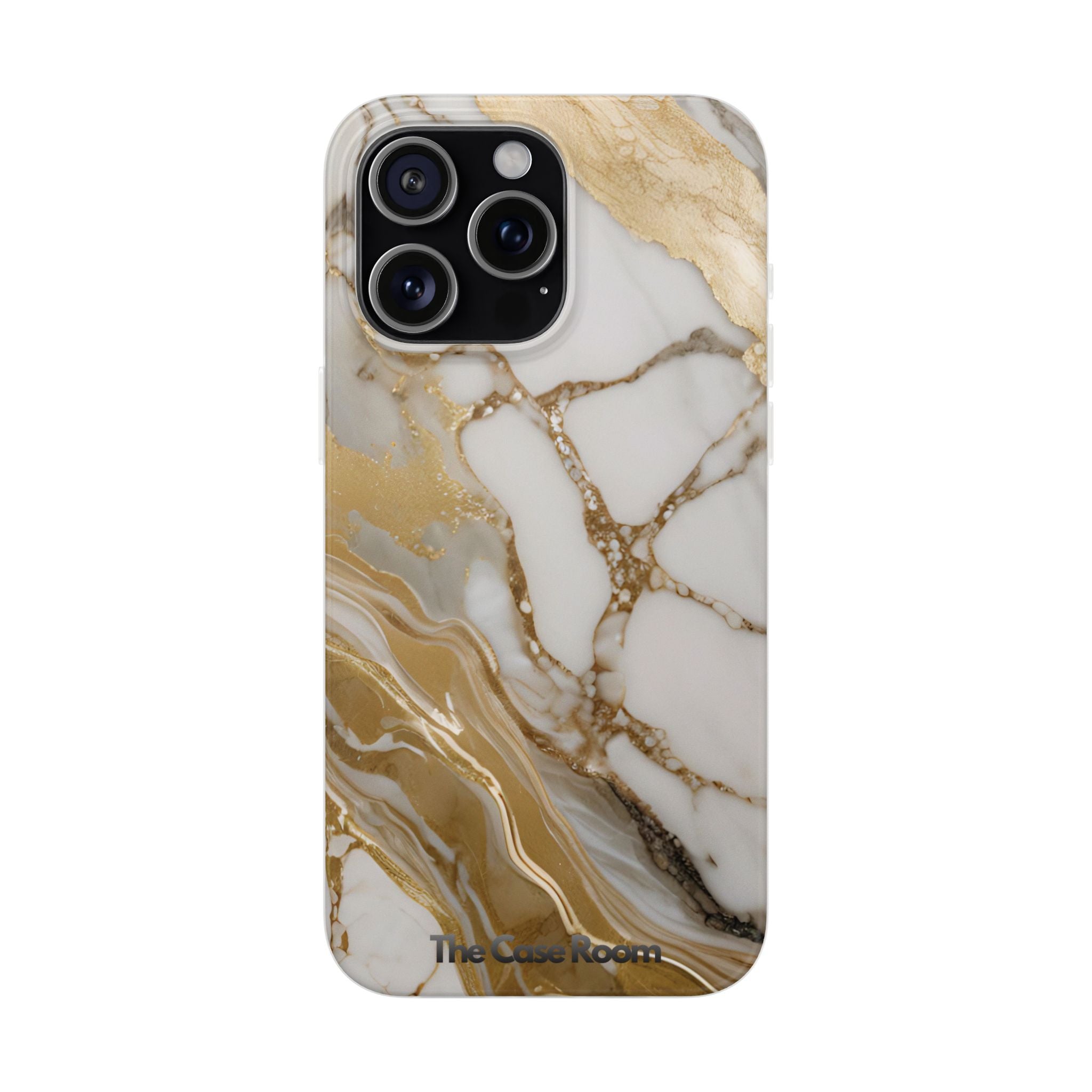 White Gold Marble Phone Case - iPhone 17/16/15 & Samsung A24