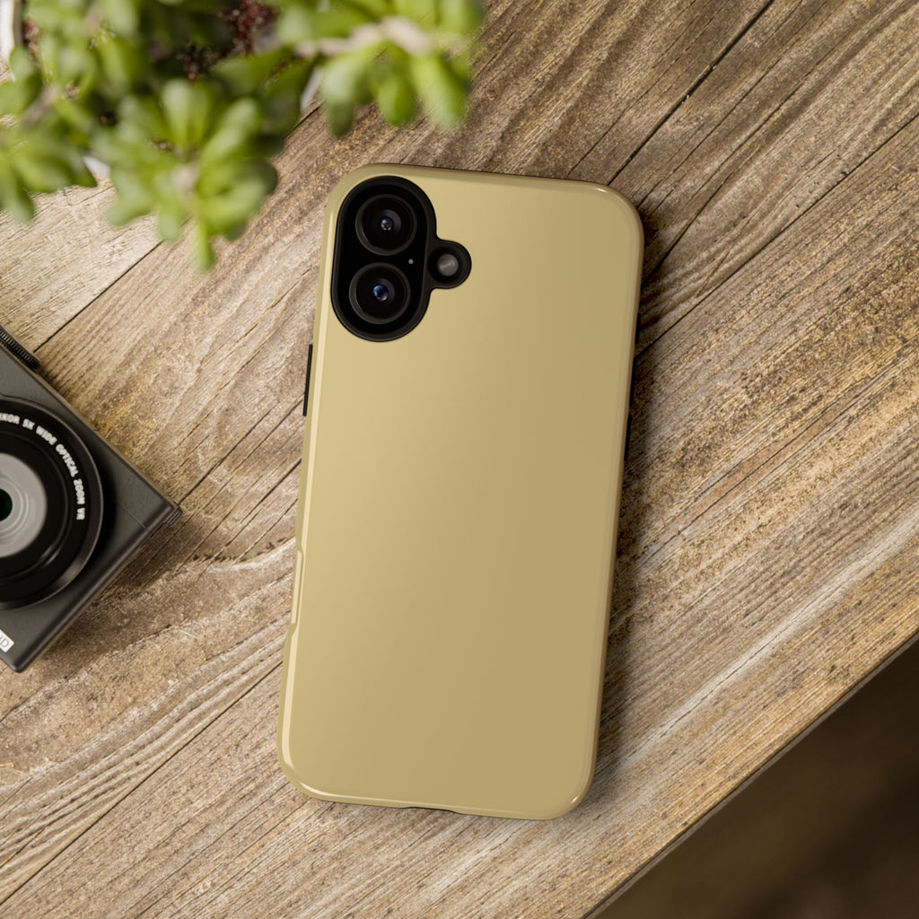 Tough iPhone Case (Gold Matte/Glossy) - Shockproof Durable Protective Cover