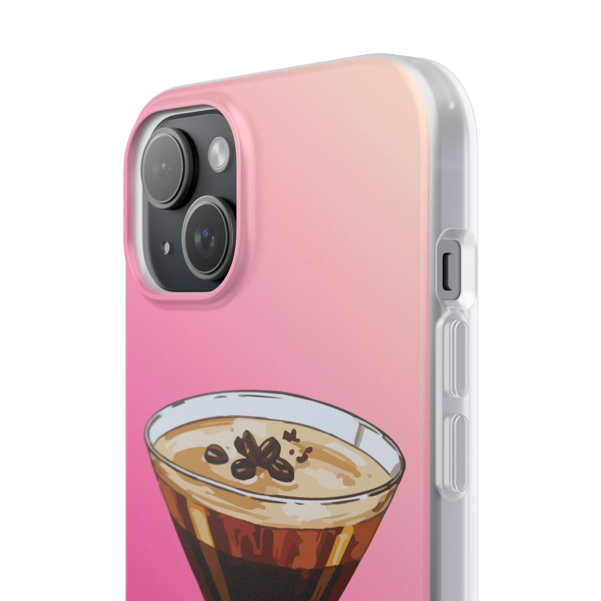 Espresso Martini Phone Case (Pink) - Stylish Cocktail iPhone 17/16/15 & Samsung A24