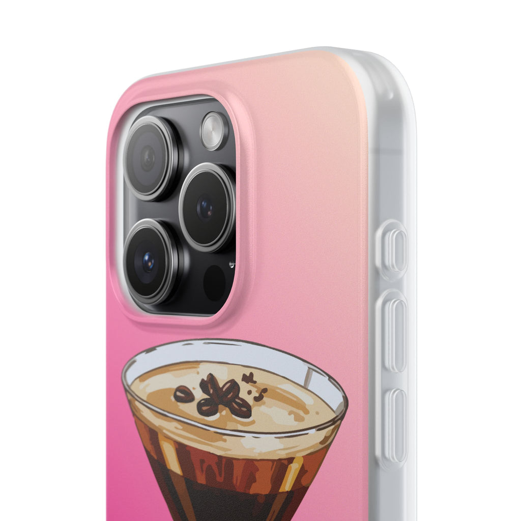 Espresso Martini Phone Case (Pink) - Stylish Cocktail iPhone 17/16/15 & Samsung A24