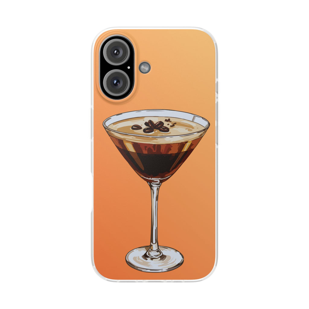Espresso Martini Phone Case (Orange) - Stylish Cocktail iPhone 17/16/15 & Samsung A24