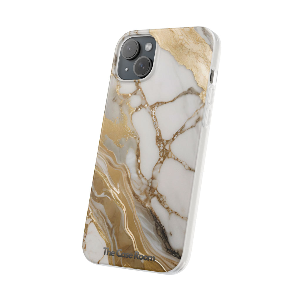 White Gold Marble Phone Case - iPhone 17/16/15 & Samsung A24