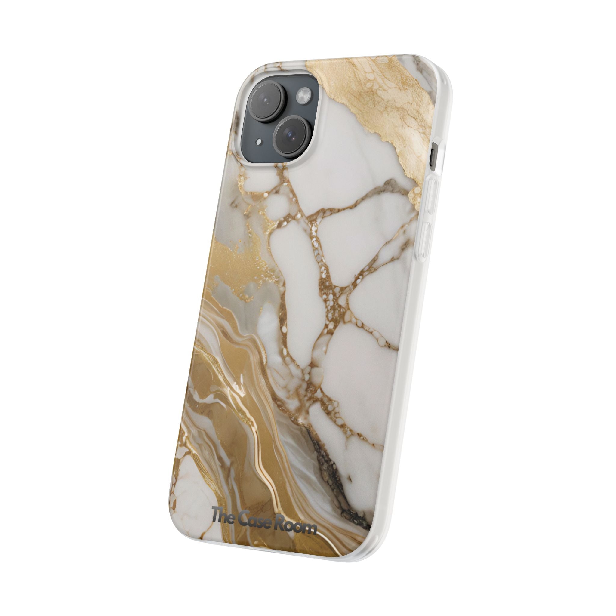 White Gold Marble Phone Case - iPhone 17/16/15 & Samsung A24