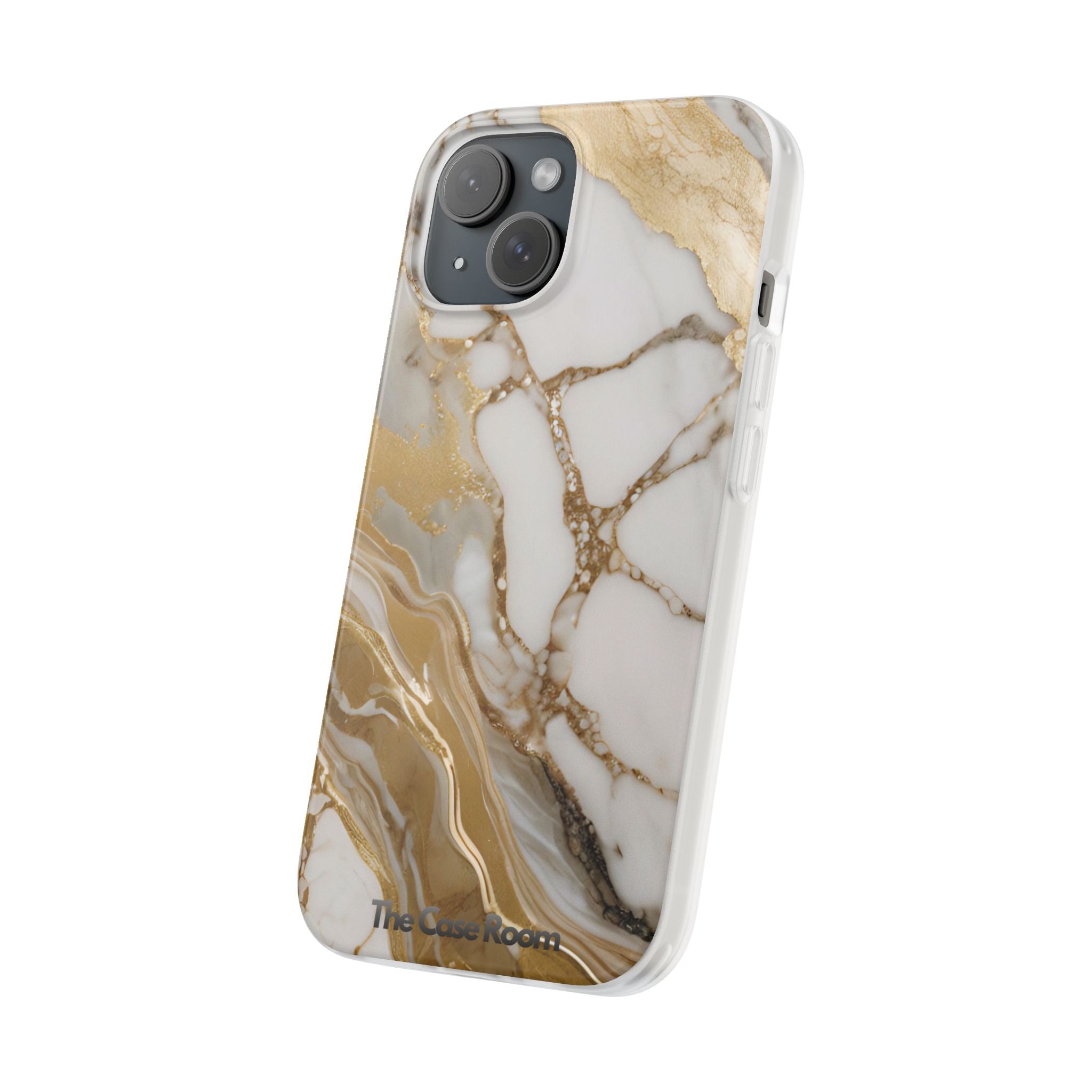 White Gold Marble Phone Case - iPhone 17/16/15 & Samsung A24