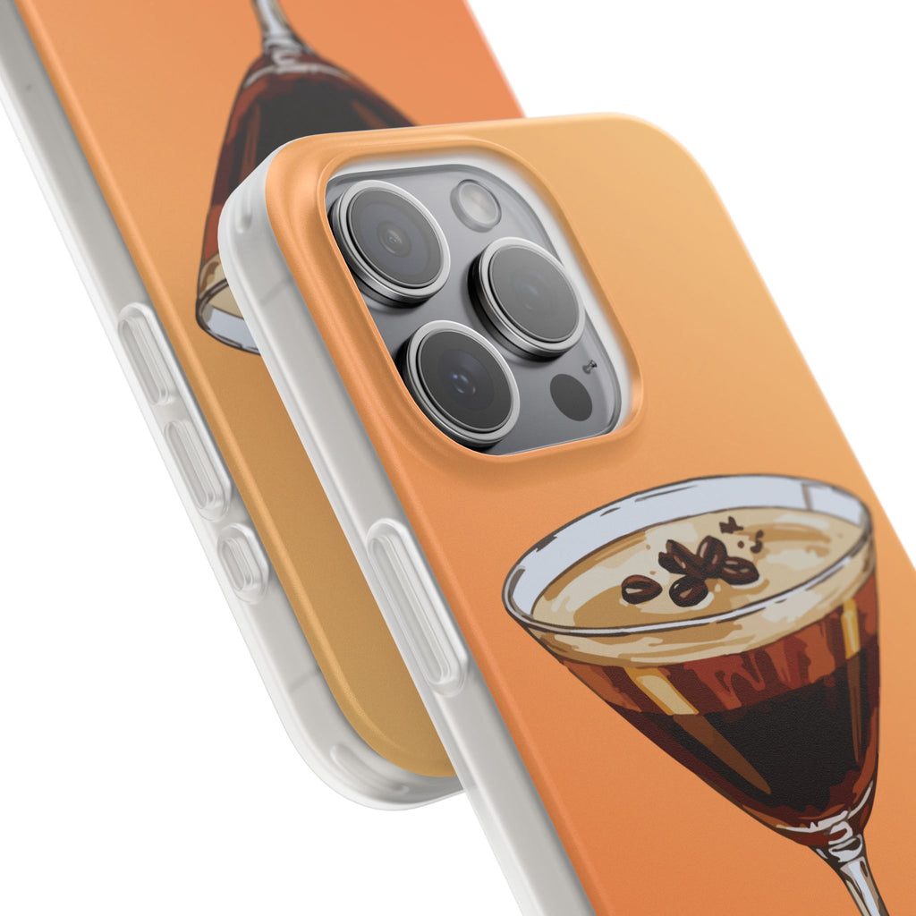 Espresso Martini Phone Case (Orange) - Stylish Cocktail iPhone 17/16/15 & Samsung A24