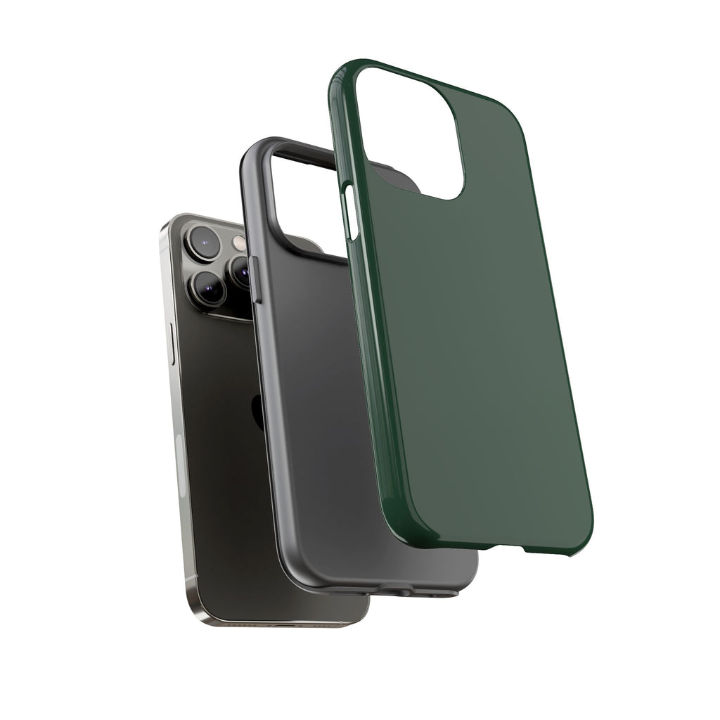 Tough iPhone Case (Green Matte/Glossy) - Shockproof Durable Protective Cover