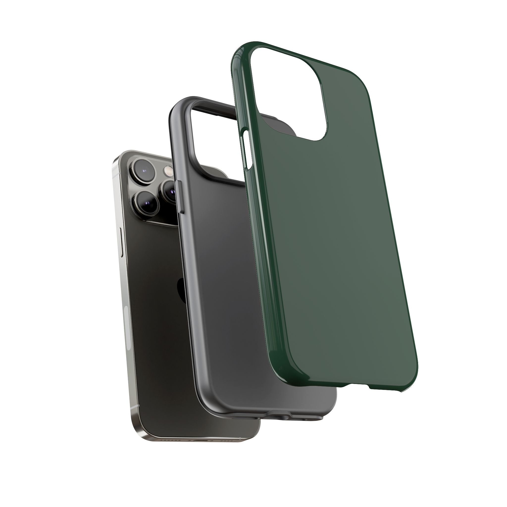 Tough iPhone Case (Green Matte/Glossy) - Shockproof Durable Protective Cover
