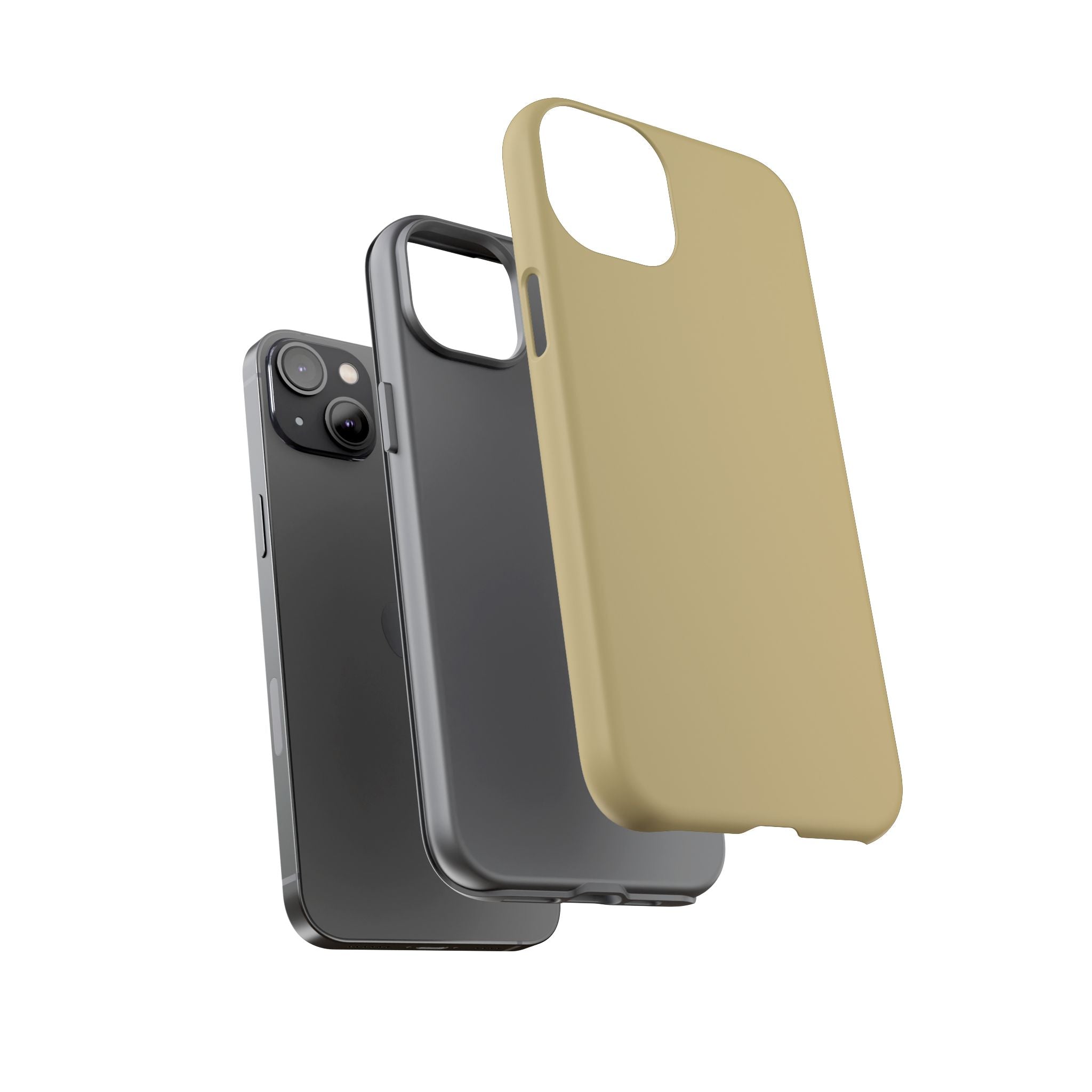 Tough iPhone Case (Gold Matte/Glossy) - Shockproof Durable Protective Cover