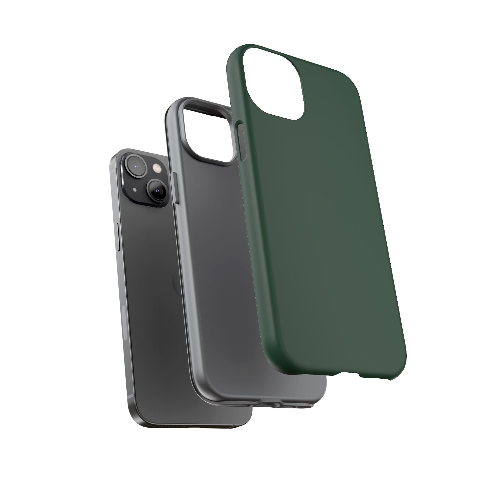 Tough iPhone Case (Green Matte/Glossy) - Shockproof Durable Protective Cover