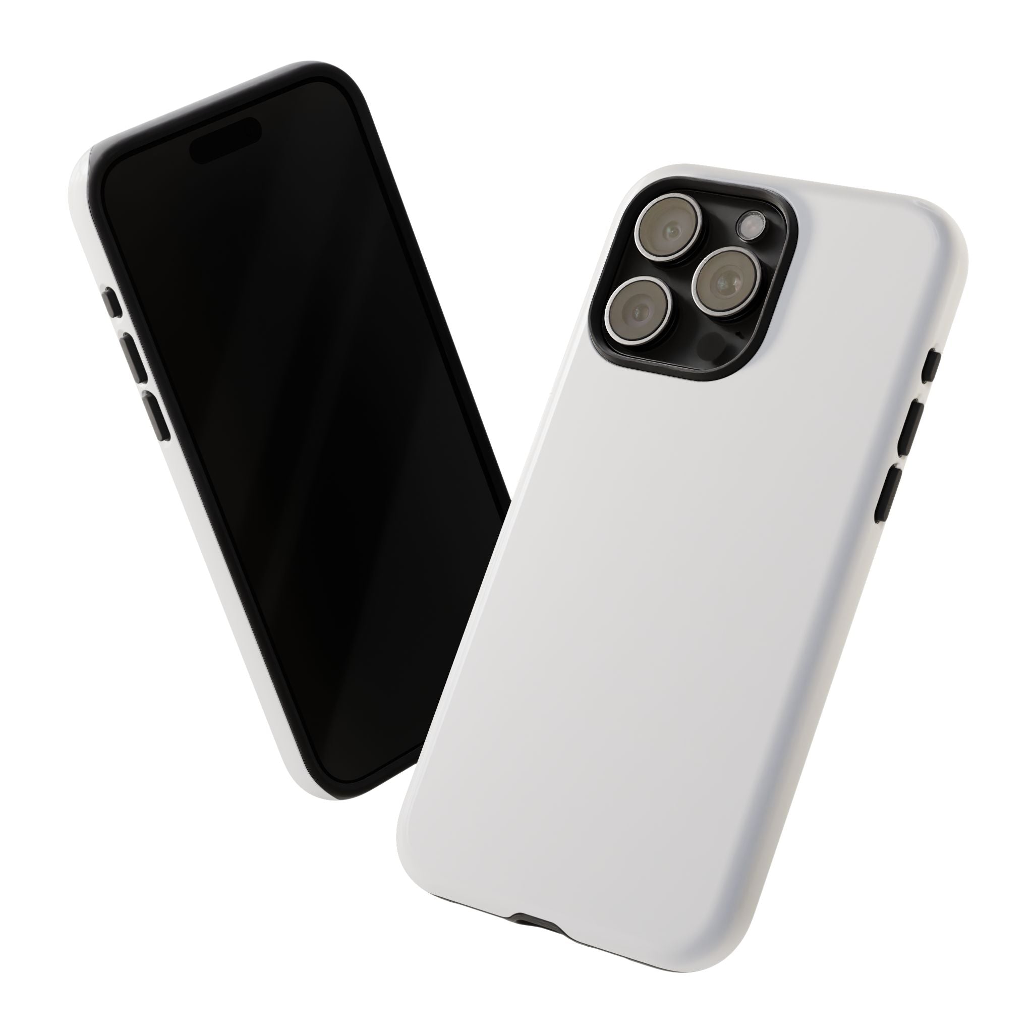 Tough iPhone Case (Silver Matte/Glossy) - Shockproof Durable Protective Cover