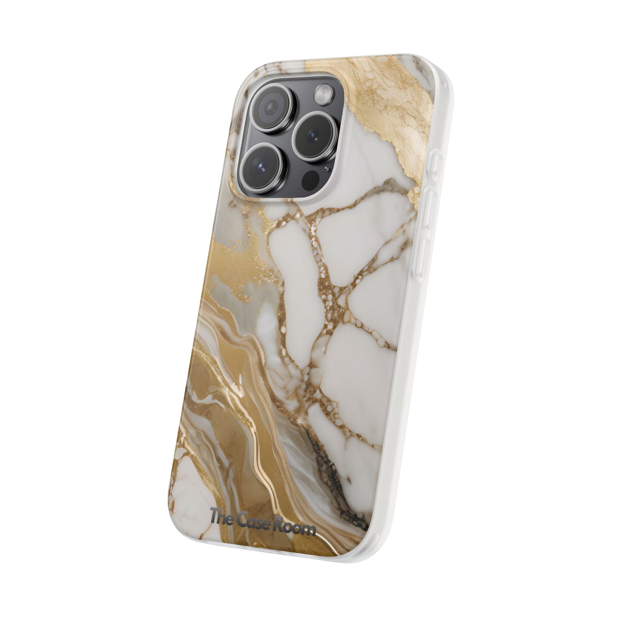 White Gold Marble Phone Case - iPhone 17/16/15 & Samsung A24