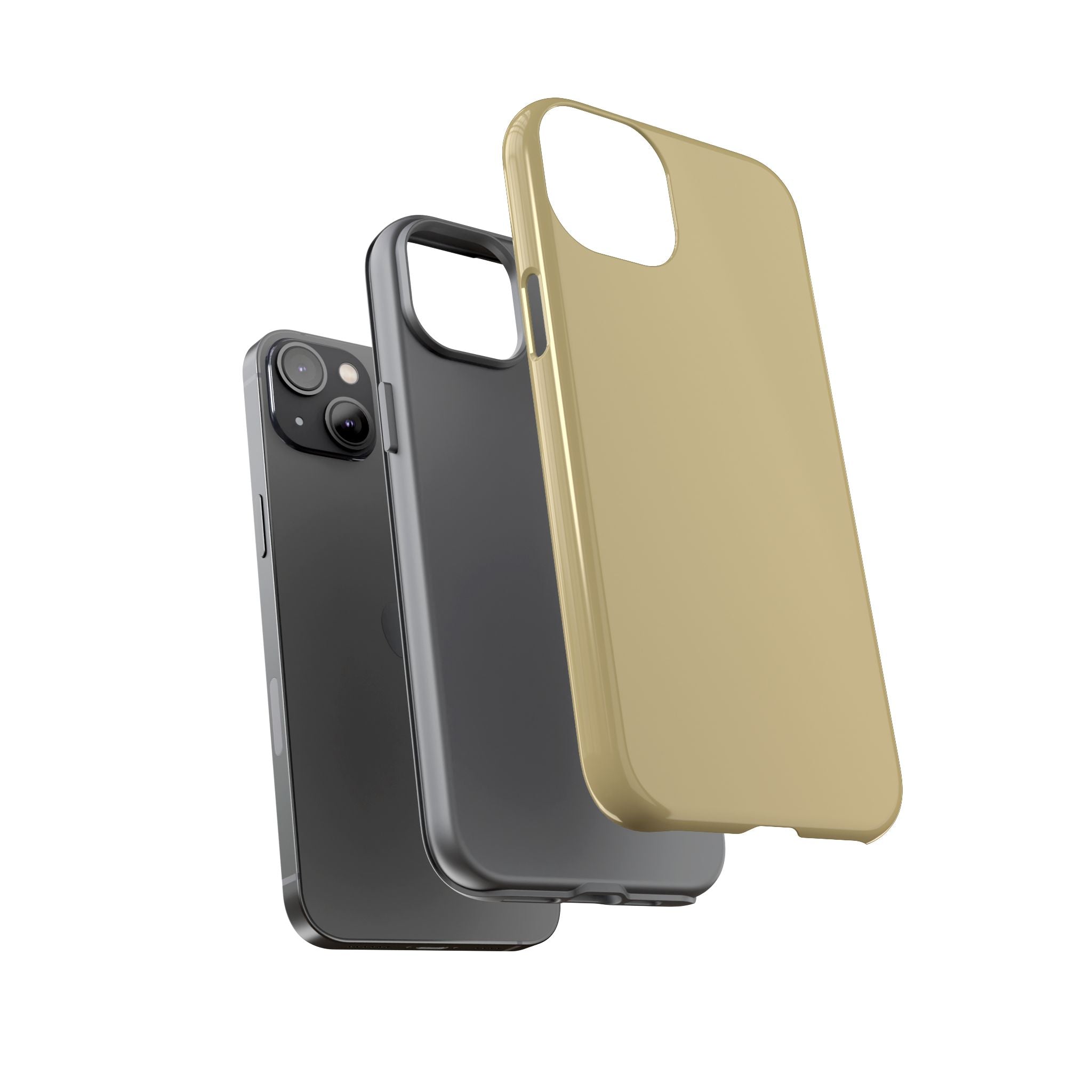 Tough iPhone Case (Gold Matte/Glossy) - Shockproof Durable Protective Cover