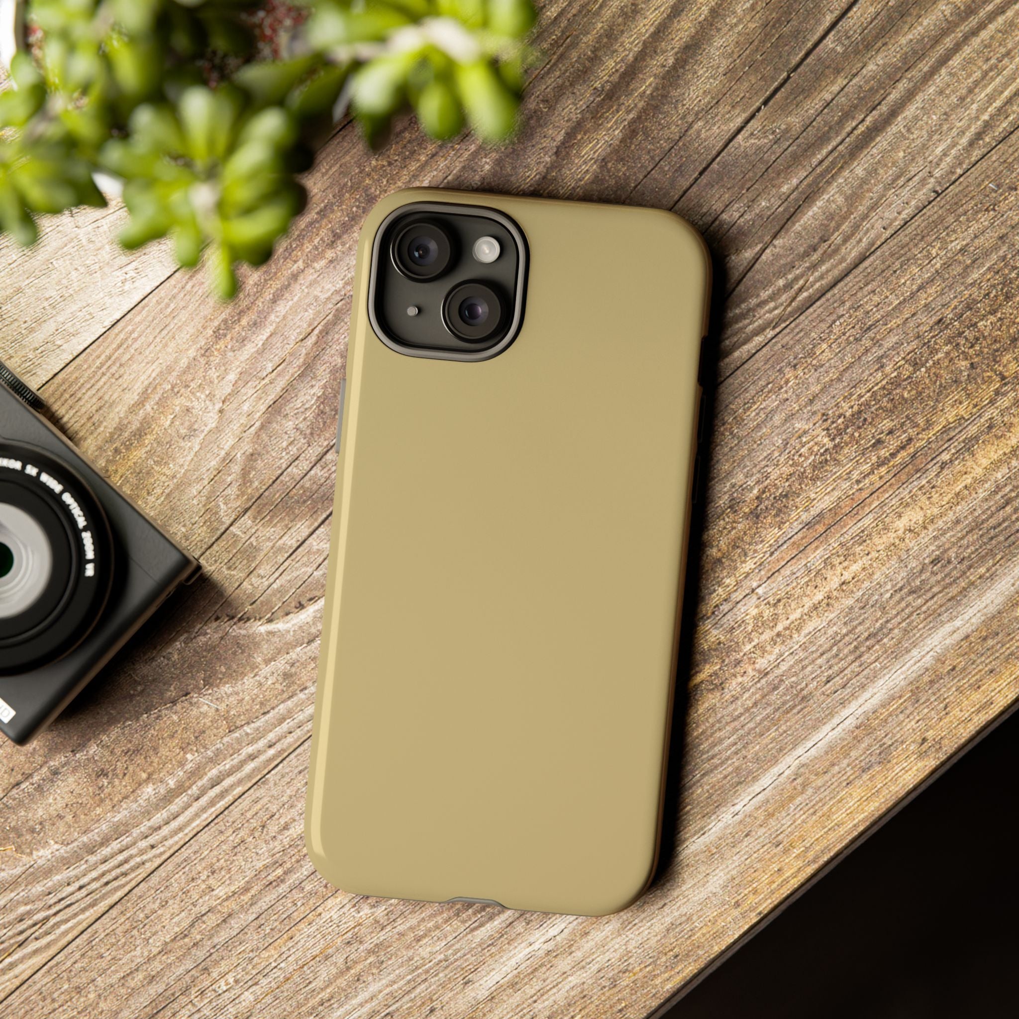 Tough iPhone Case (Gold Matte/Glossy) - Shockproof Durable Protective Cover
