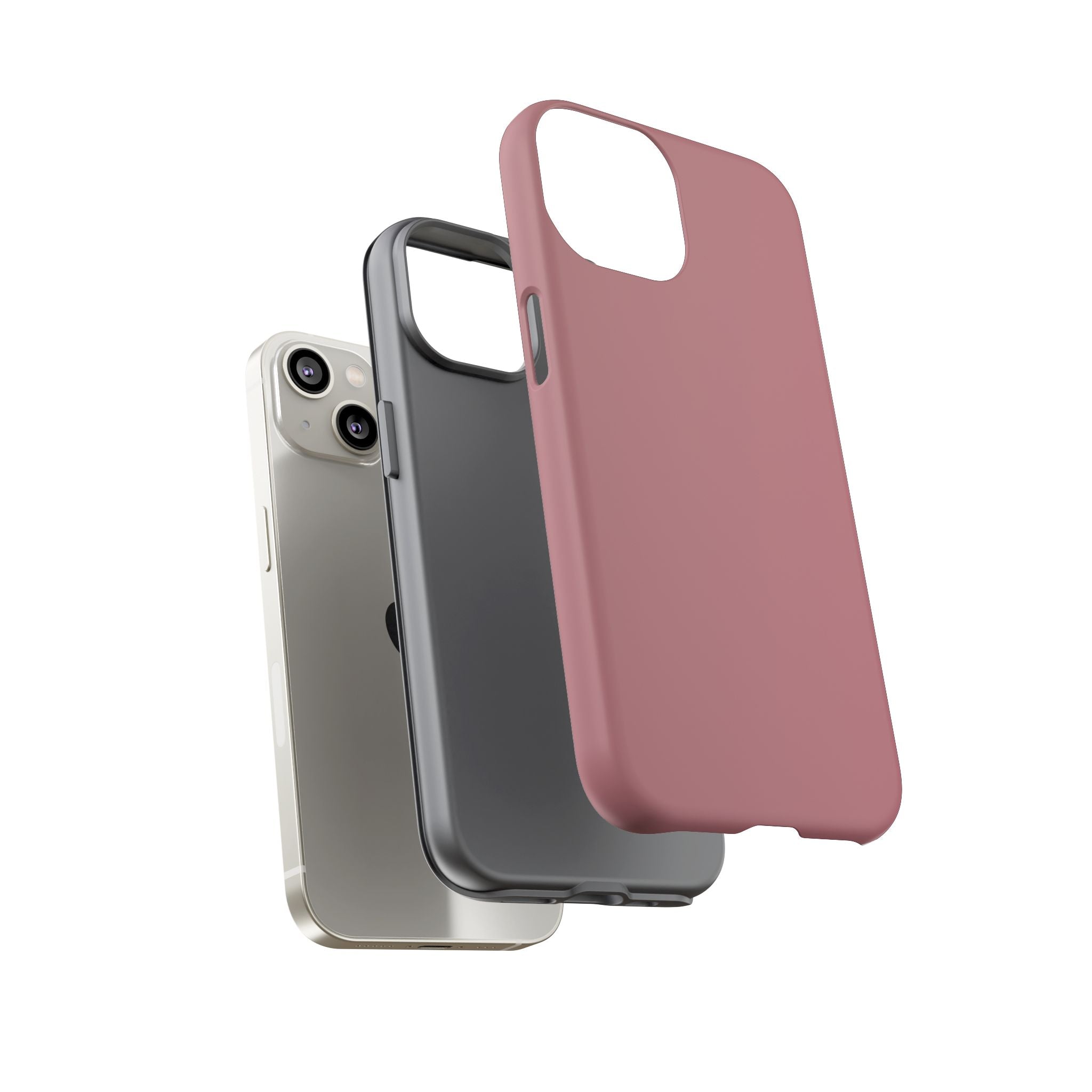 Tough iPhone Case (Rose Matte/Glossy) - Shockproof Durable Protective Cover