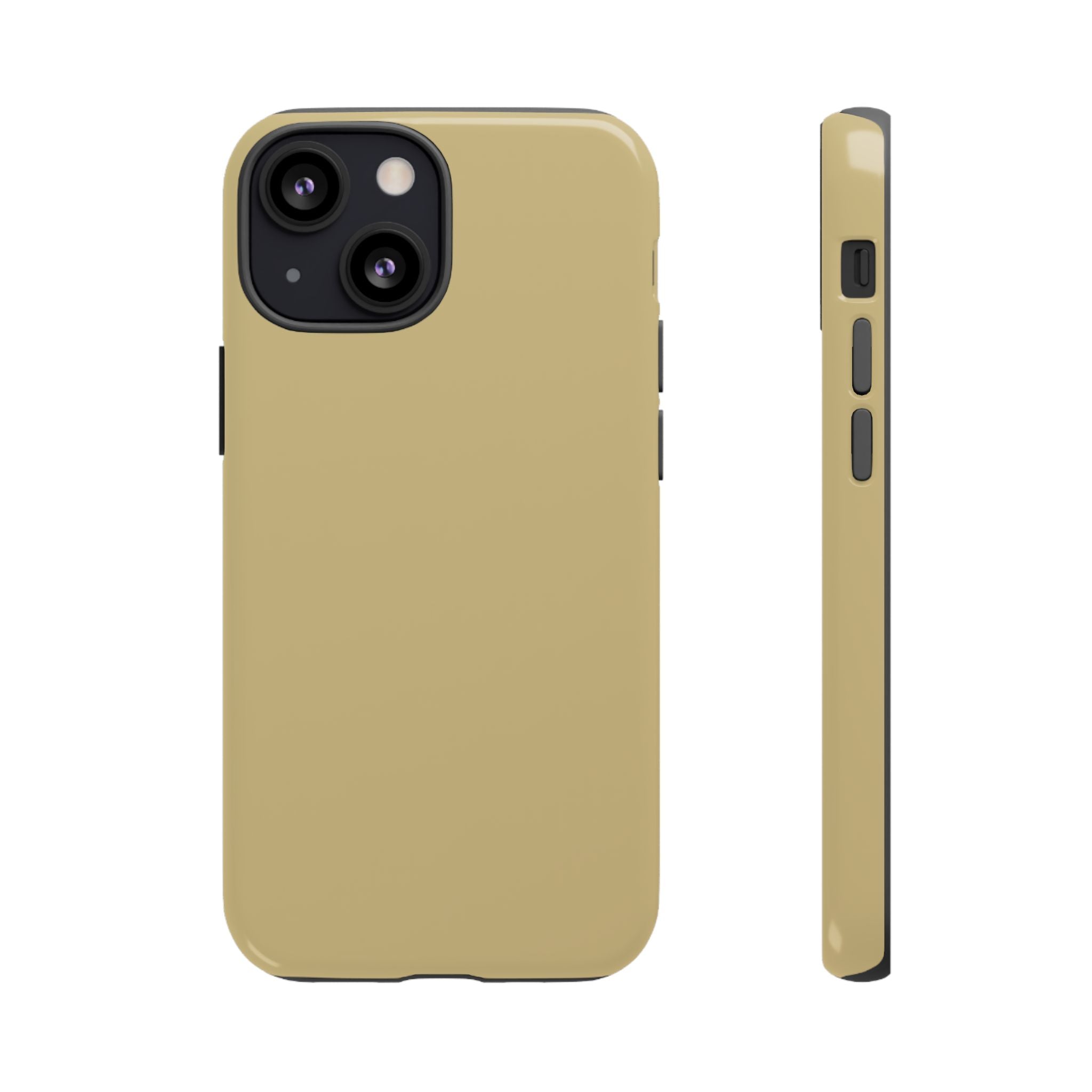 Tough iPhone Case (Gold Matte/Glossy) - Shockproof Durable Protective Cover