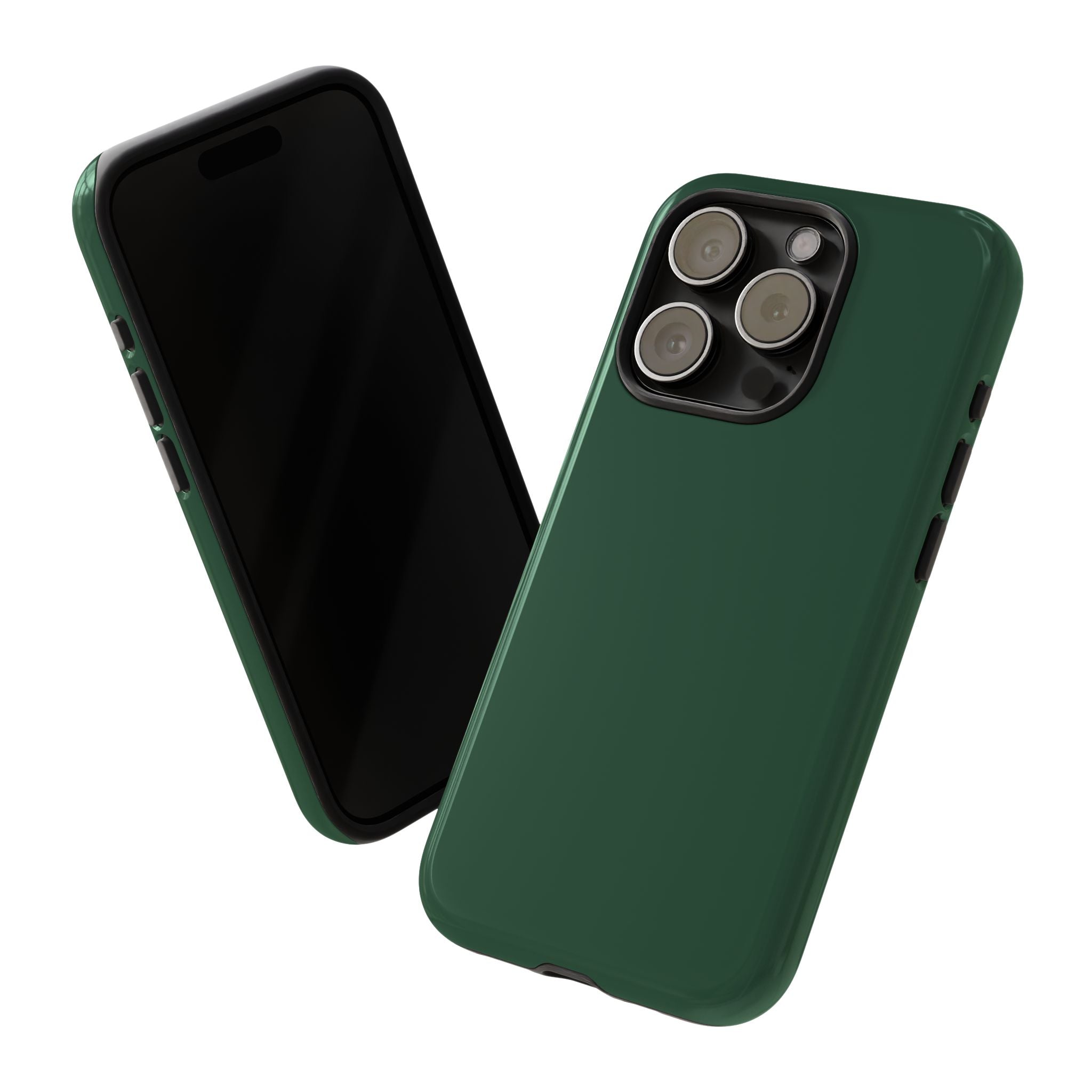 Tough iPhone Case (Green Matte/Glossy) - Shockproof Durable Protective Cover