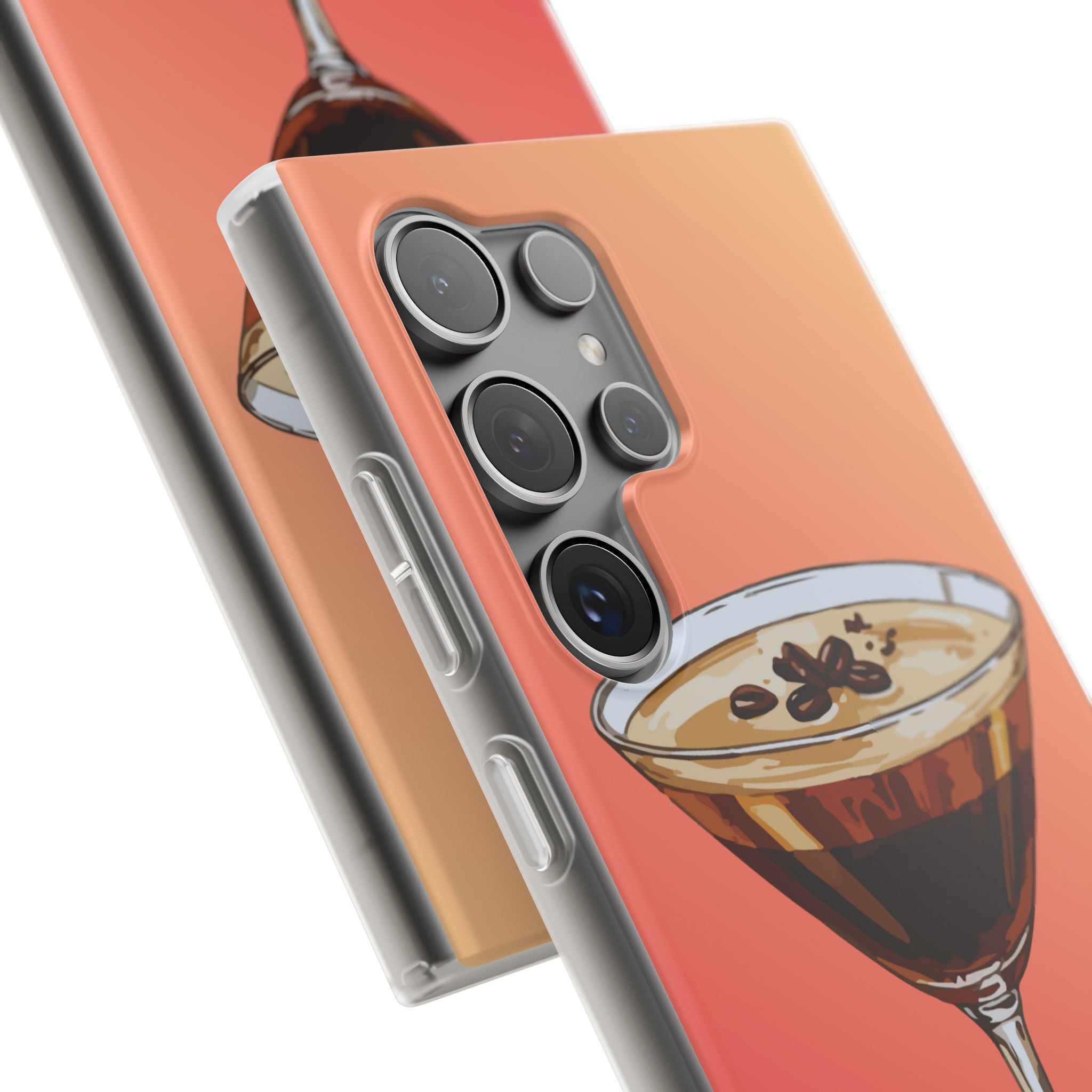 Espresso Martini Phone Case (Sunrise) - Stylish Cocktail iPhone 17/16/15 & Samsung A24