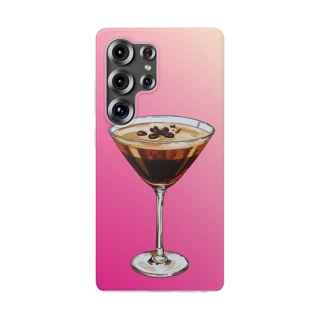 Espresso Martini Phone Case (Pink) - Stylish Cocktail iPhone 17/16/15 & Samsung A24