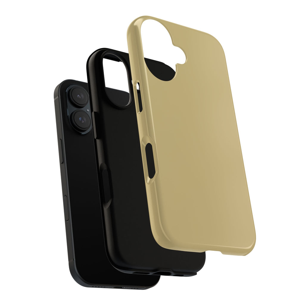 Tough iPhone Case (Gold Matte/Glossy) - Shockproof Durable Protective Cover
