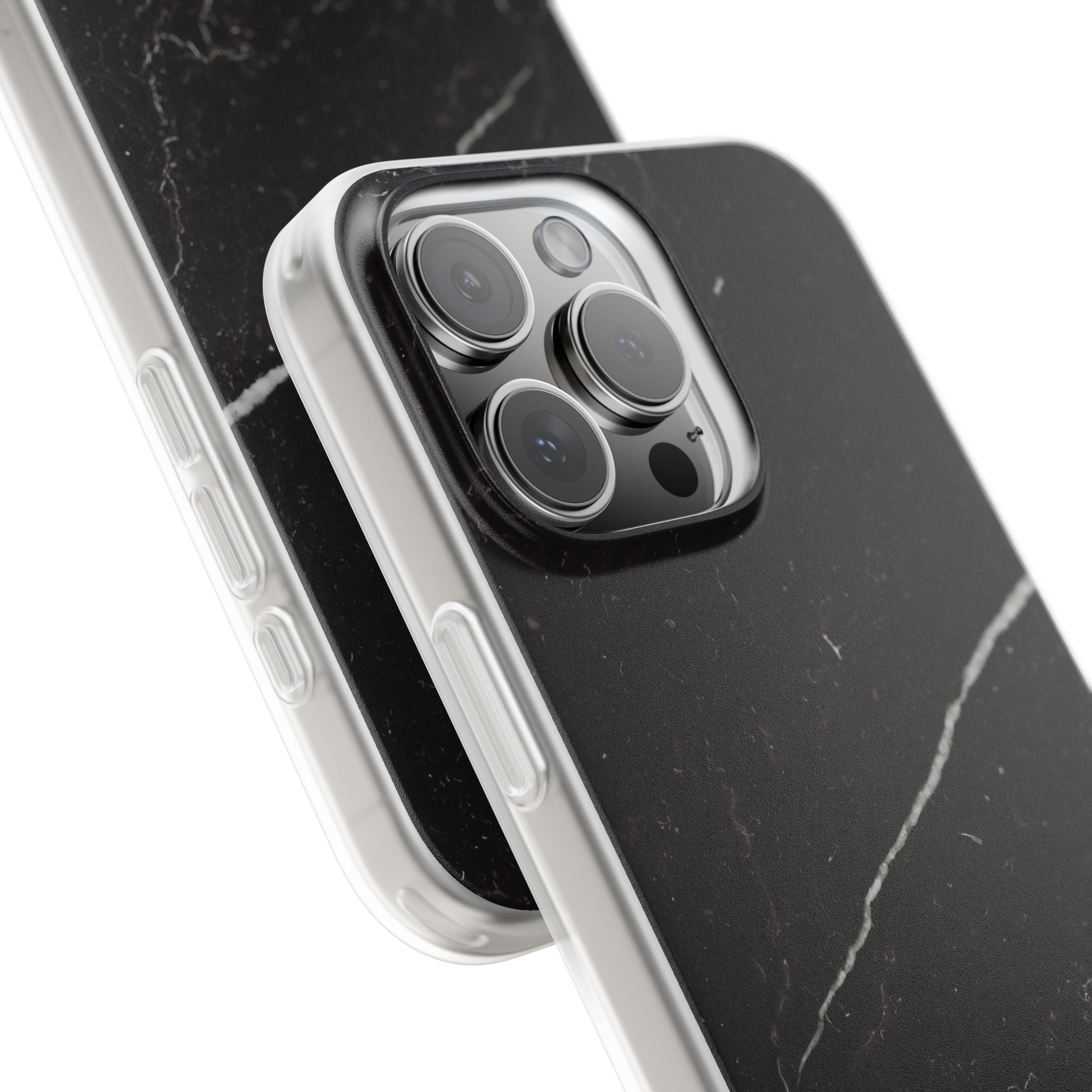Black Marble Phone Case - iPhone 17/16/15 & Samsung A24