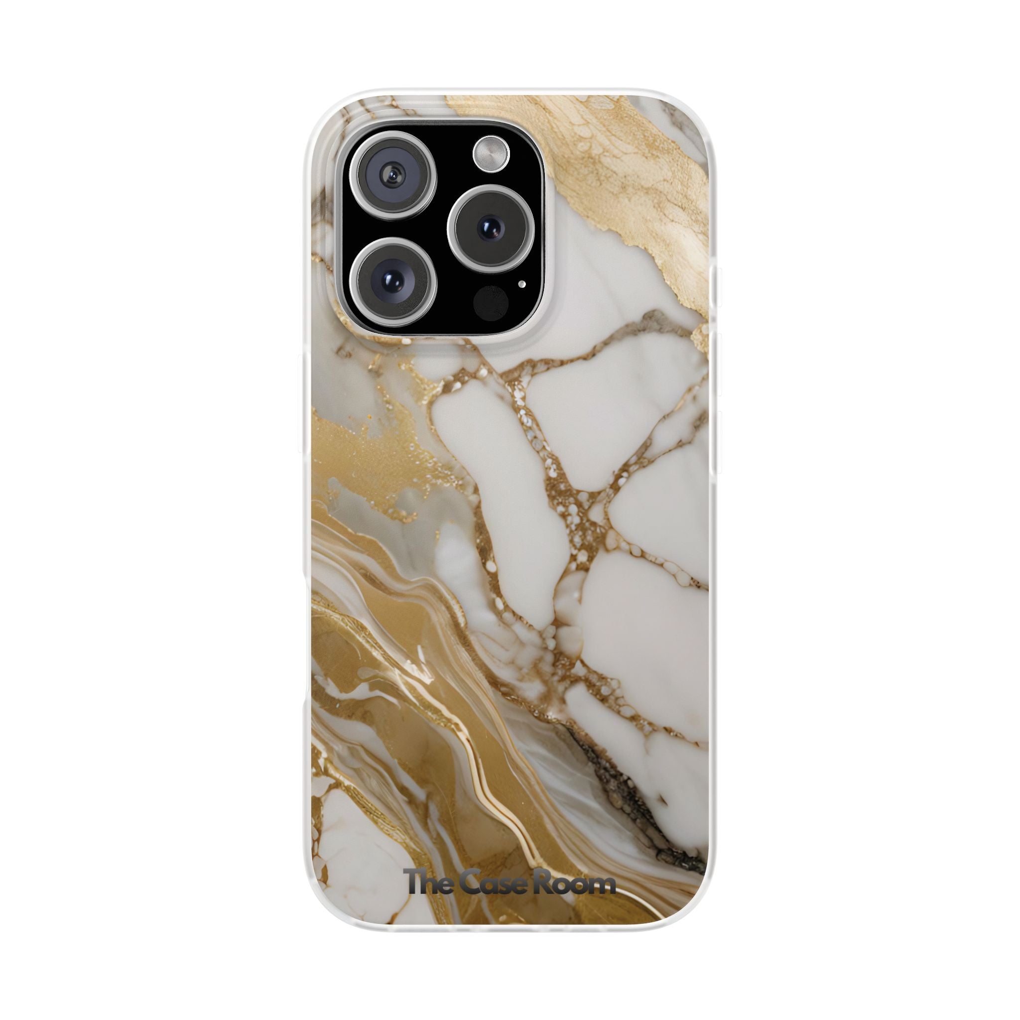 White Gold Marble Phone Case - iPhone 17/16/15 & Samsung A24