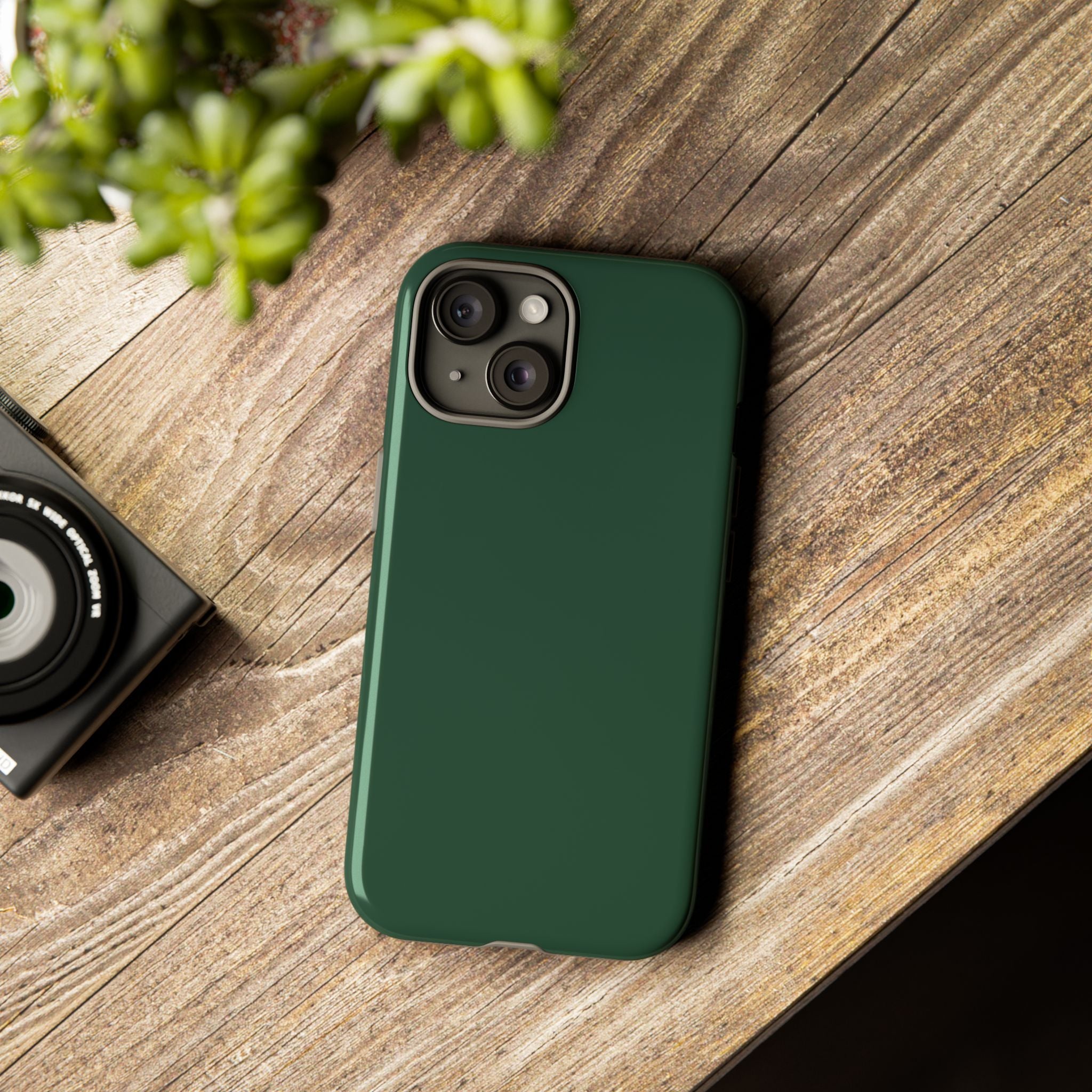 Tough iPhone Case (Green Matte/Glossy) - Shockproof Durable Protective Cover