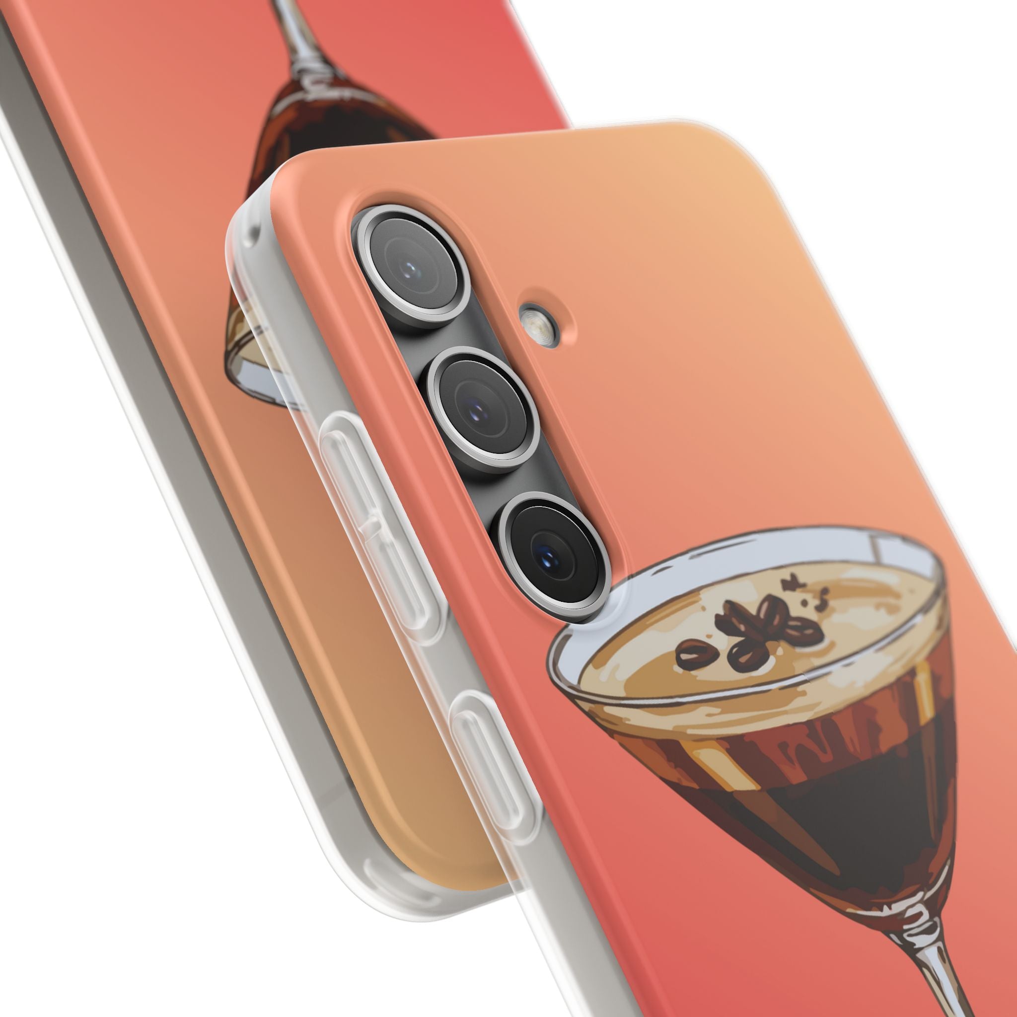 Espresso Martini Phone Case (Sunrise) - Stylish Cocktail iPhone 17/16/15 & Samsung A24