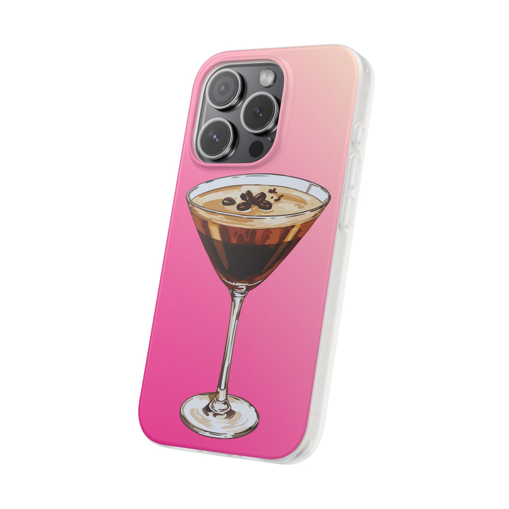 Espresso Martini Phone Case (Pink) - Stylish Cocktail iPhone 17/16/15 & Samsung A24