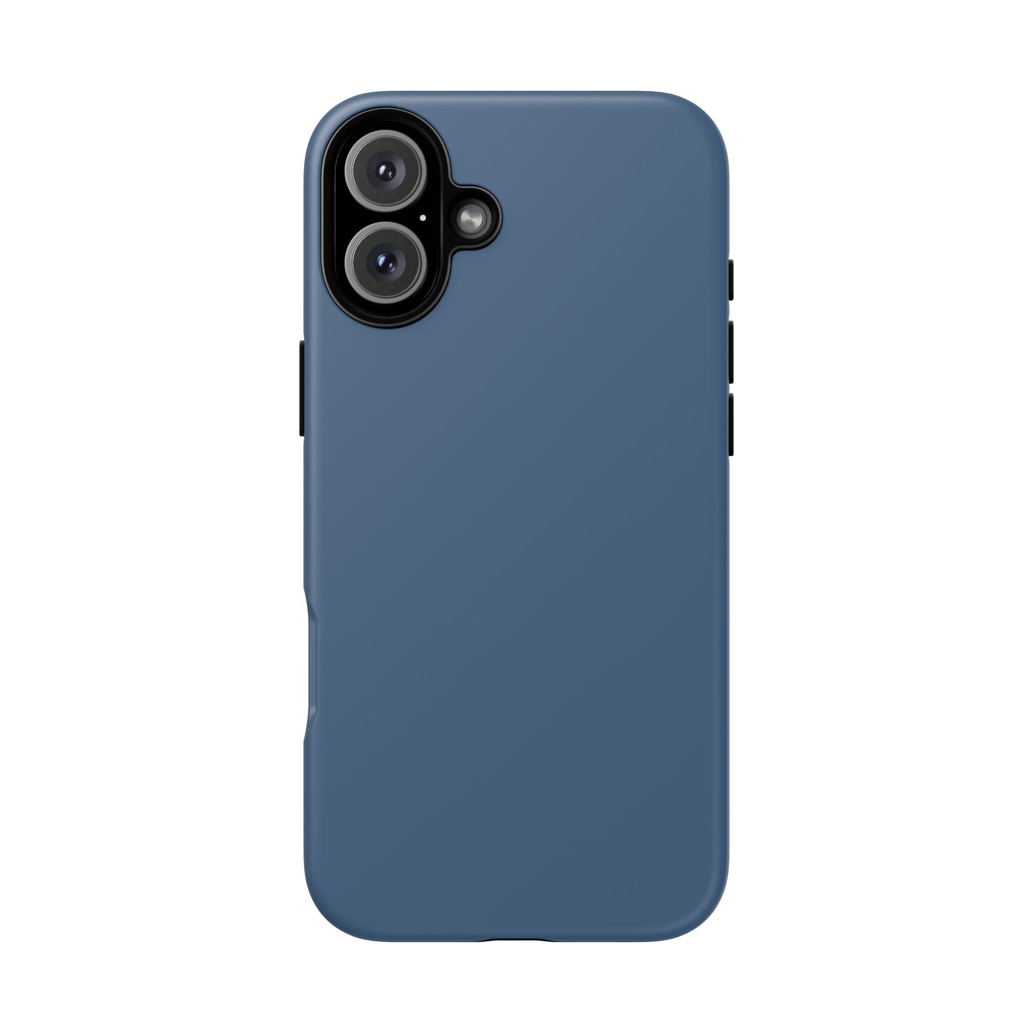 Tough iPhone Case (Deep Blue Matte/Glossy) - Shockproof Durable Protective Cover