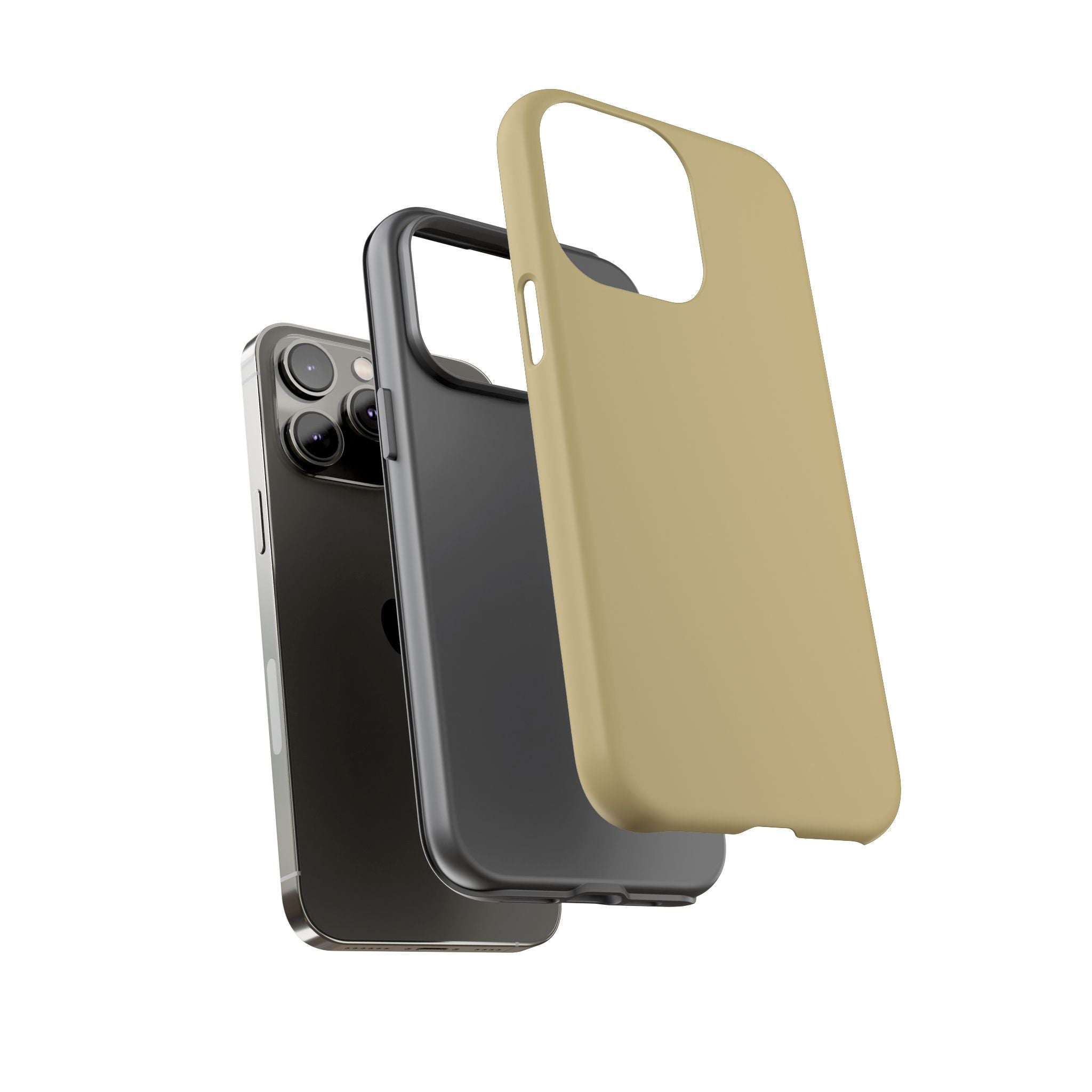 Tough iPhone Case (Gold Matte/Glossy) - Shockproof Durable Protective Cover