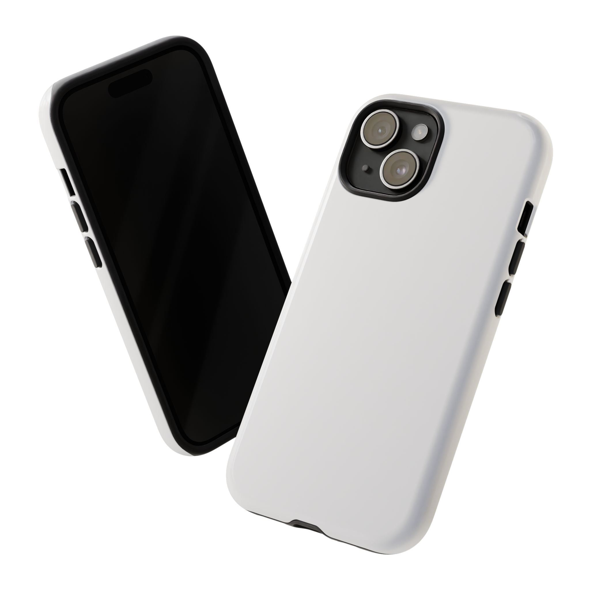 Tough iPhone Case (Silver Matte/Glossy) - Shockproof Durable Protective Cover