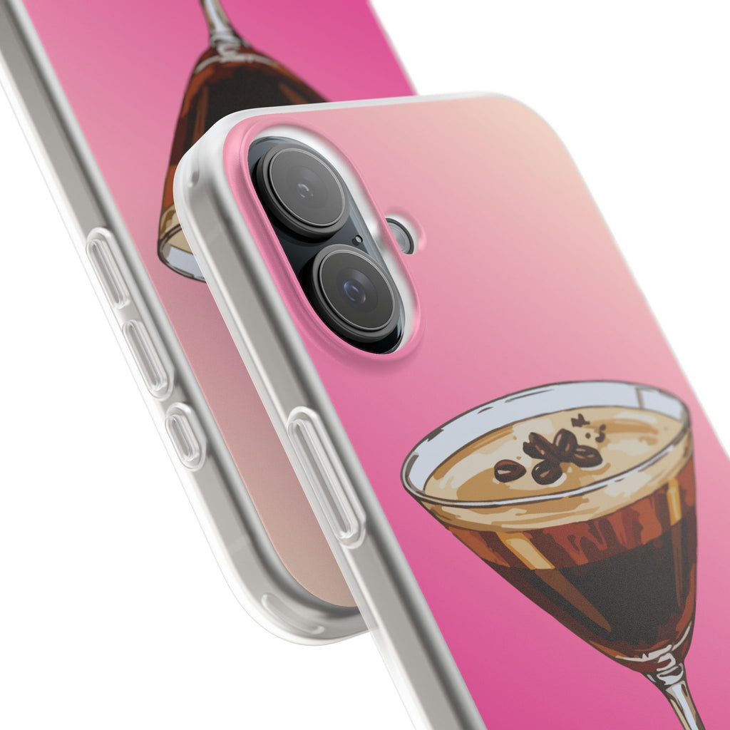 Espresso Martini Phone Case (Pink) - Stylish Cocktail iPhone 17/16/15 & Samsung A24