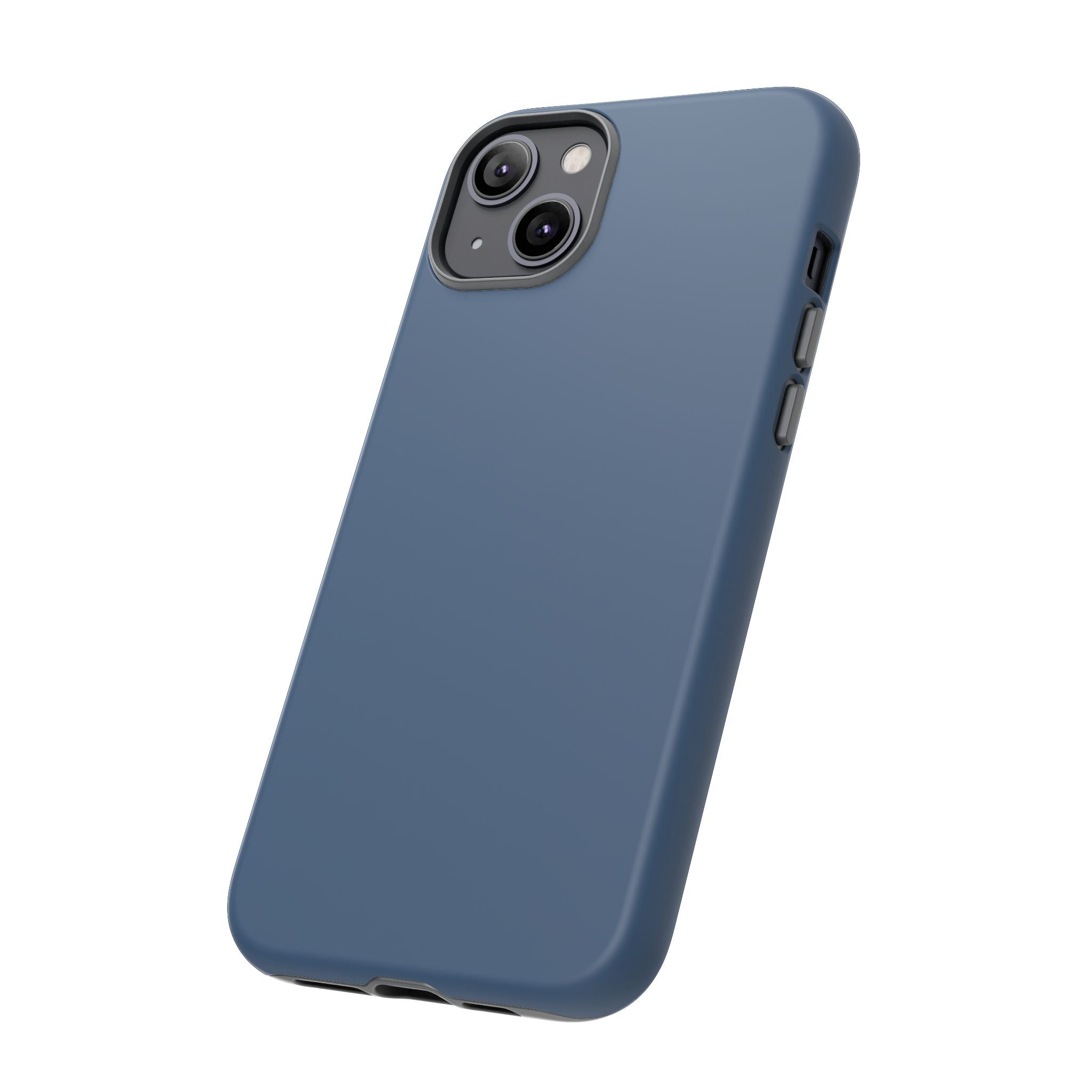 Tough iPhone Case (Deep Blue Matte/Glossy) - Shockproof Durable Protective Cover