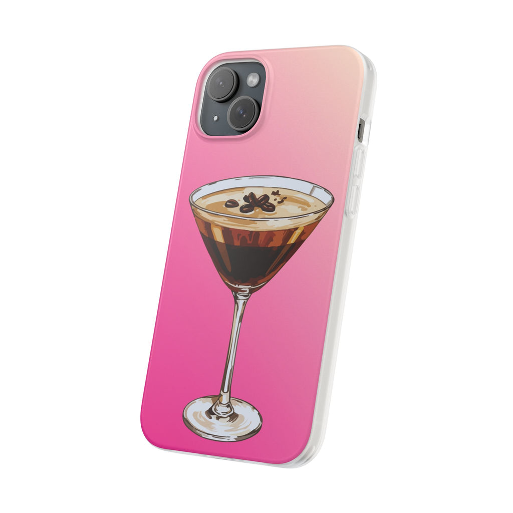 Espresso Martini Phone Case (Pink) - Stylish Cocktail iPhone 17/16/15 & Samsung A24
