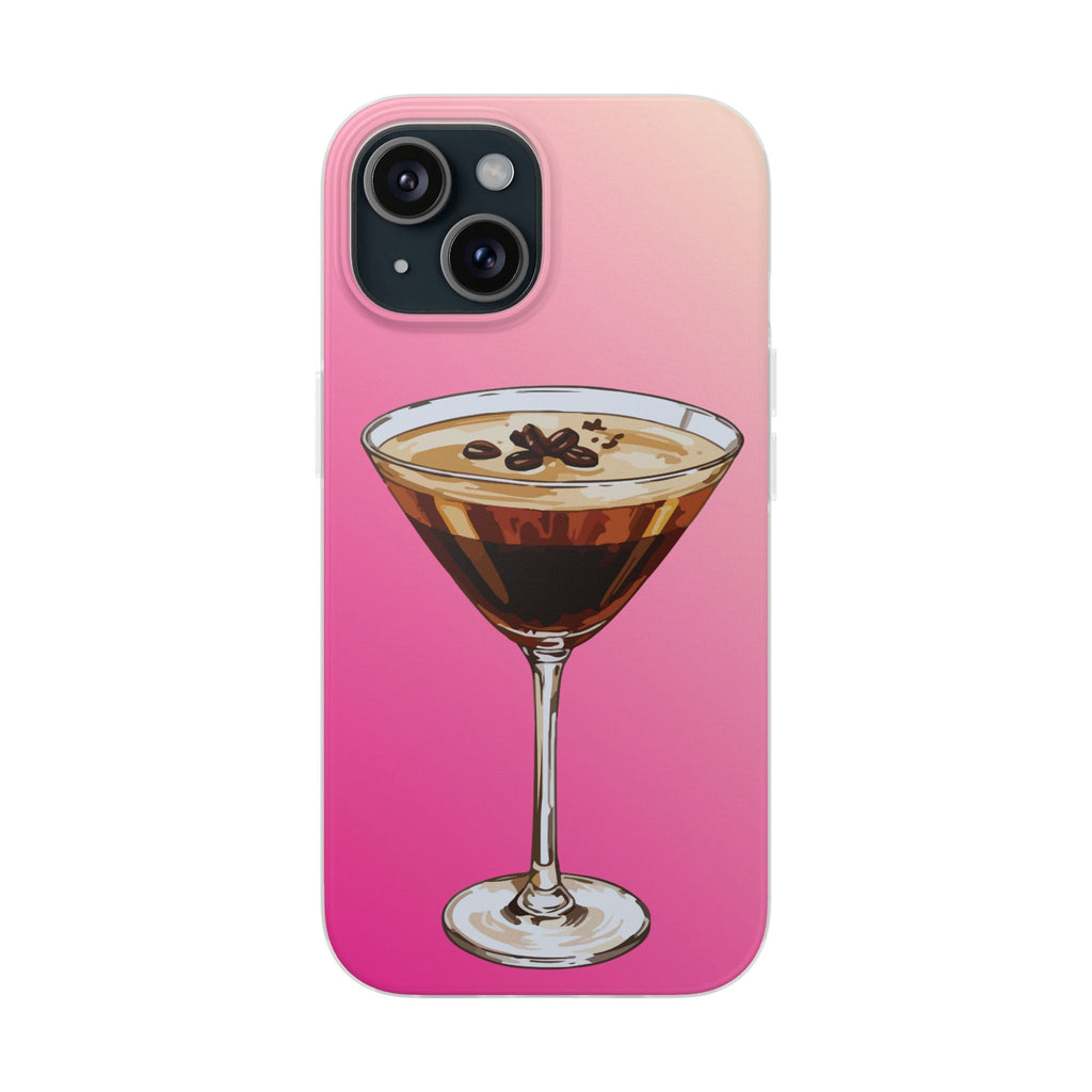 Espresso Martini Phone Case (Pink) - Stylish Cocktail iPhone 17/16/15 & Samsung A24