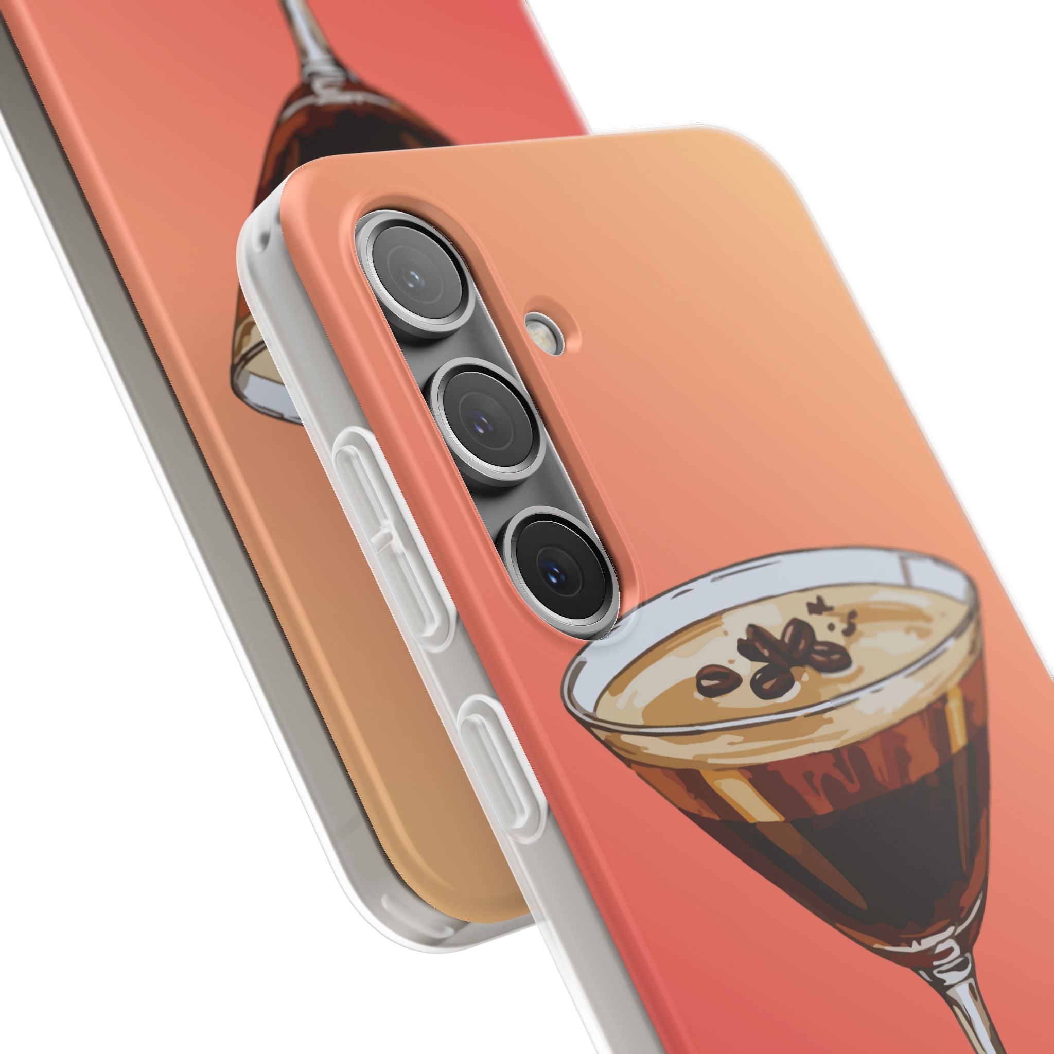 Espresso Martini Phone Case (Sunrise) - Stylish Cocktail iPhone 17/16/15 & Samsung A24