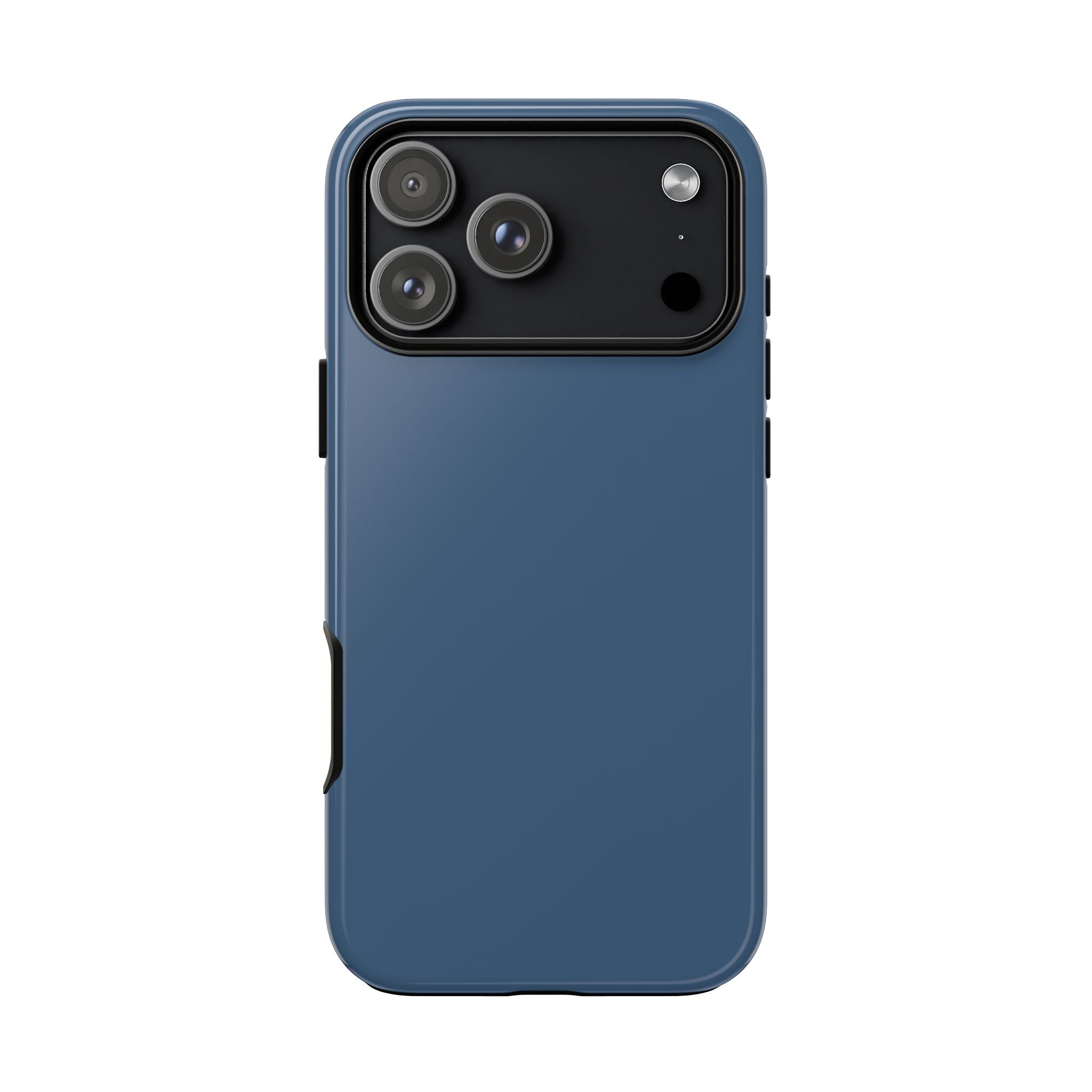 Tough iPhone Case (Deep Blue Matte/Glossy) - Shockproof Durable Protective Cover