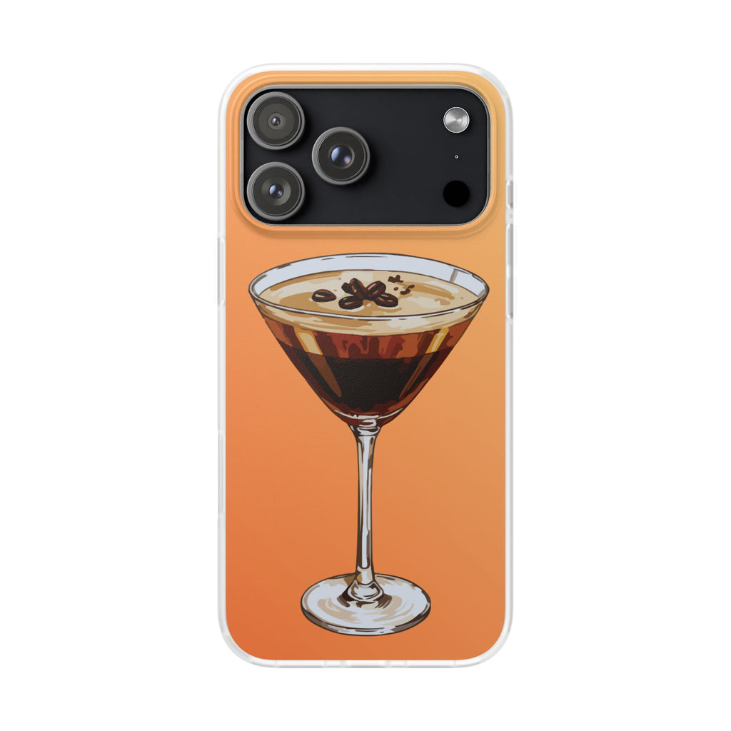 Espresso Martini Phone Case (Orange) - Stylish Cocktail iPhone 17/16/15 & Samsung A24