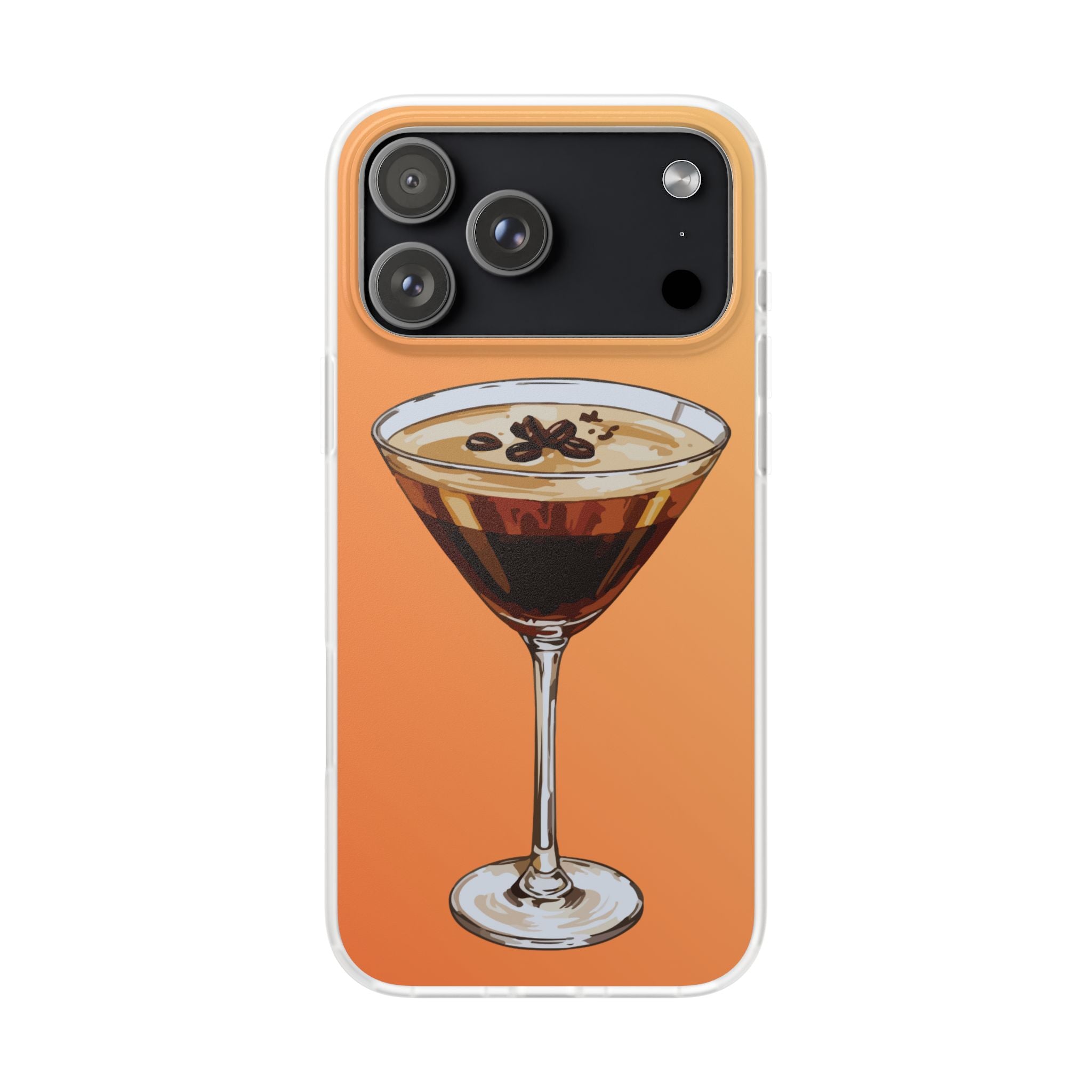 Espresso Martini Phone Case (Orange) - Stylish Cocktail iPhone 17/16/15 & Samsung A24