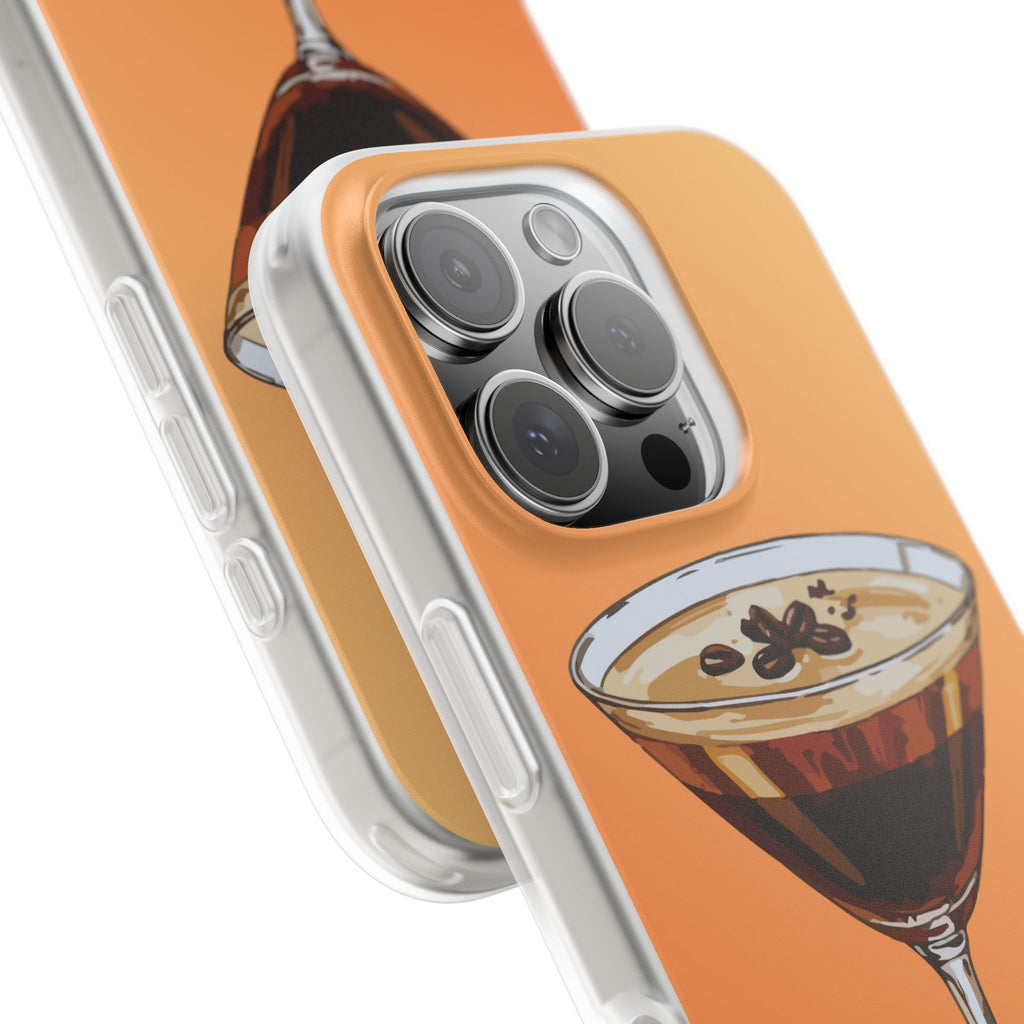 Espresso Martini Phone Case (Orange) - Stylish Cocktail iPhone 17/16/15 & Samsung A24